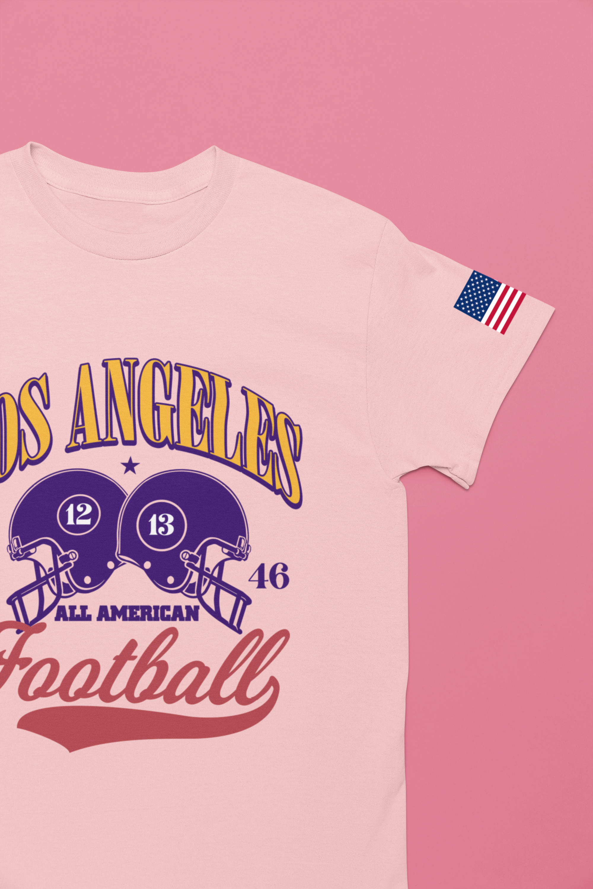 Los Angeles All American Football T-Shirt – Vintage 1946 Helmets Collegiate Graphic Tee