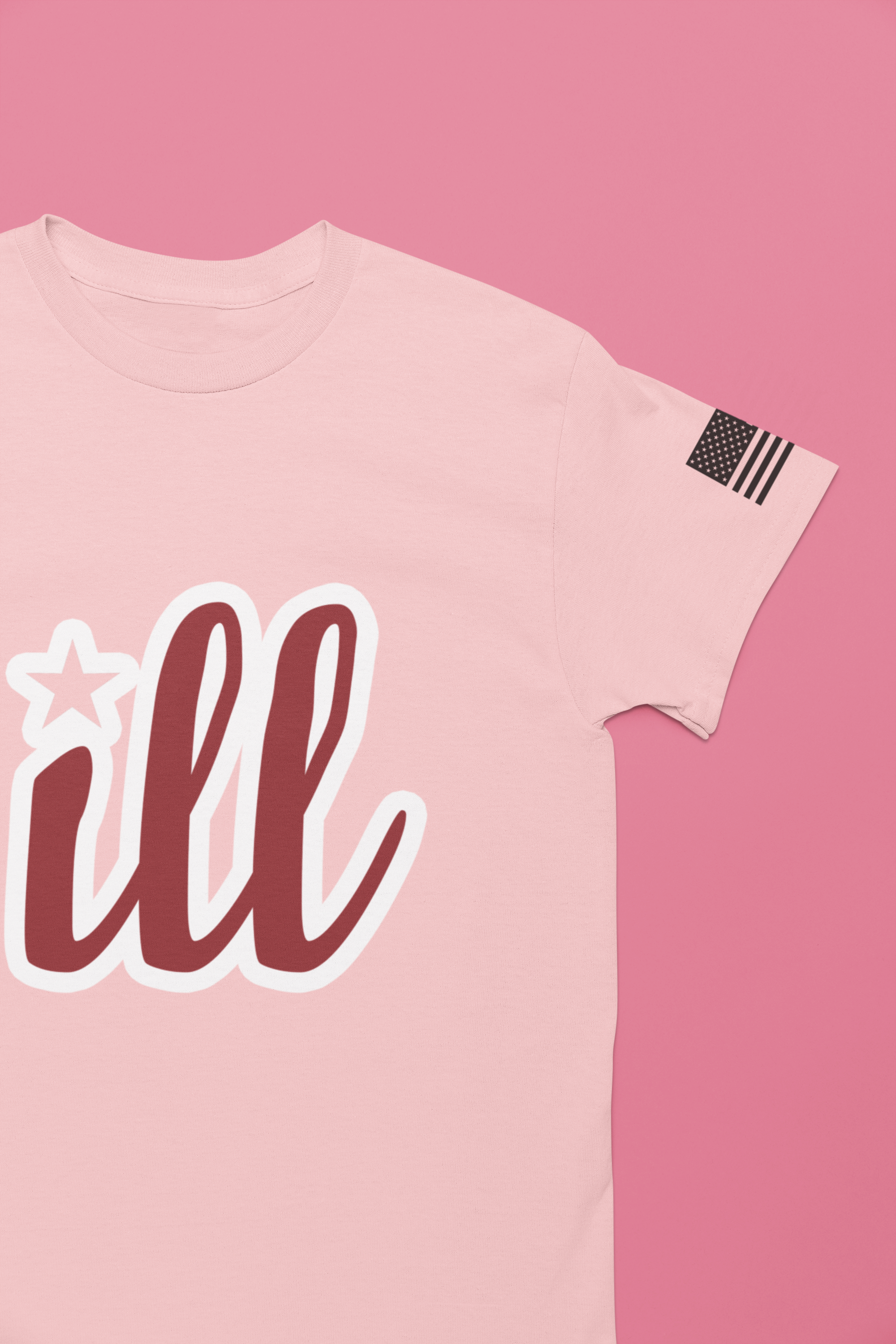 Philadelphia ILL T-Shirt – Bold Script Star Graphic Tee Philadelphia Fan