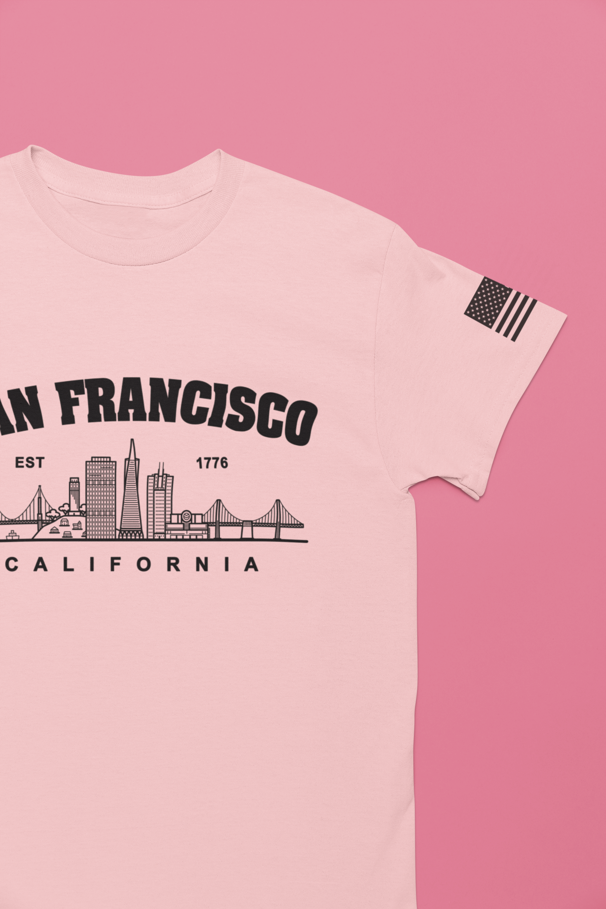 San Francisco California T-Shirt, EST 1776 Collegiate Skyline Tee, Bay Area Minimalist Gift Shirt, SF Souvenir, Unisex