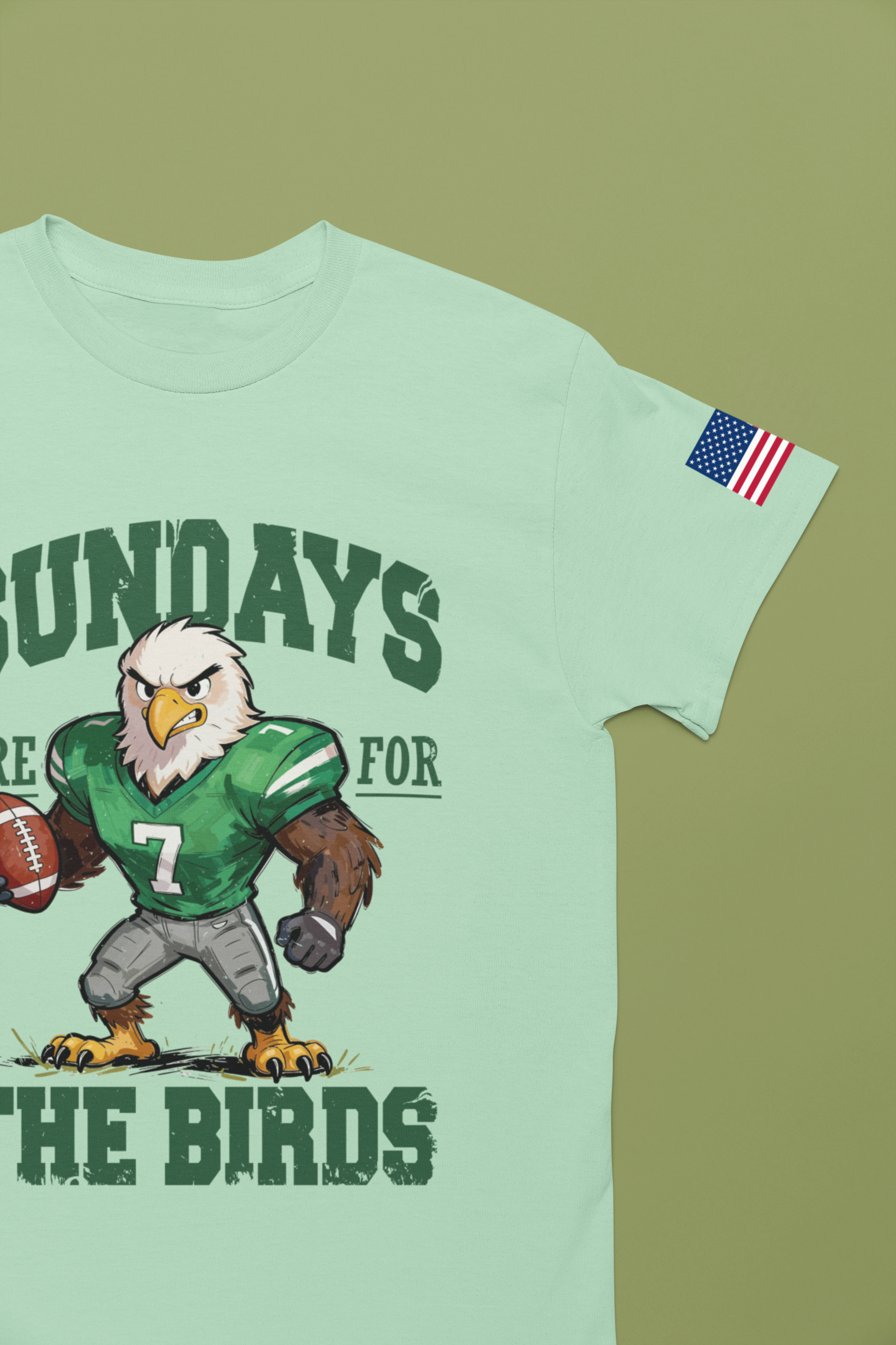 Sundays Are for the Birds T-Shirt – Eagle Football Mascot Cartoon Graphic Tee Philadelphia Fan