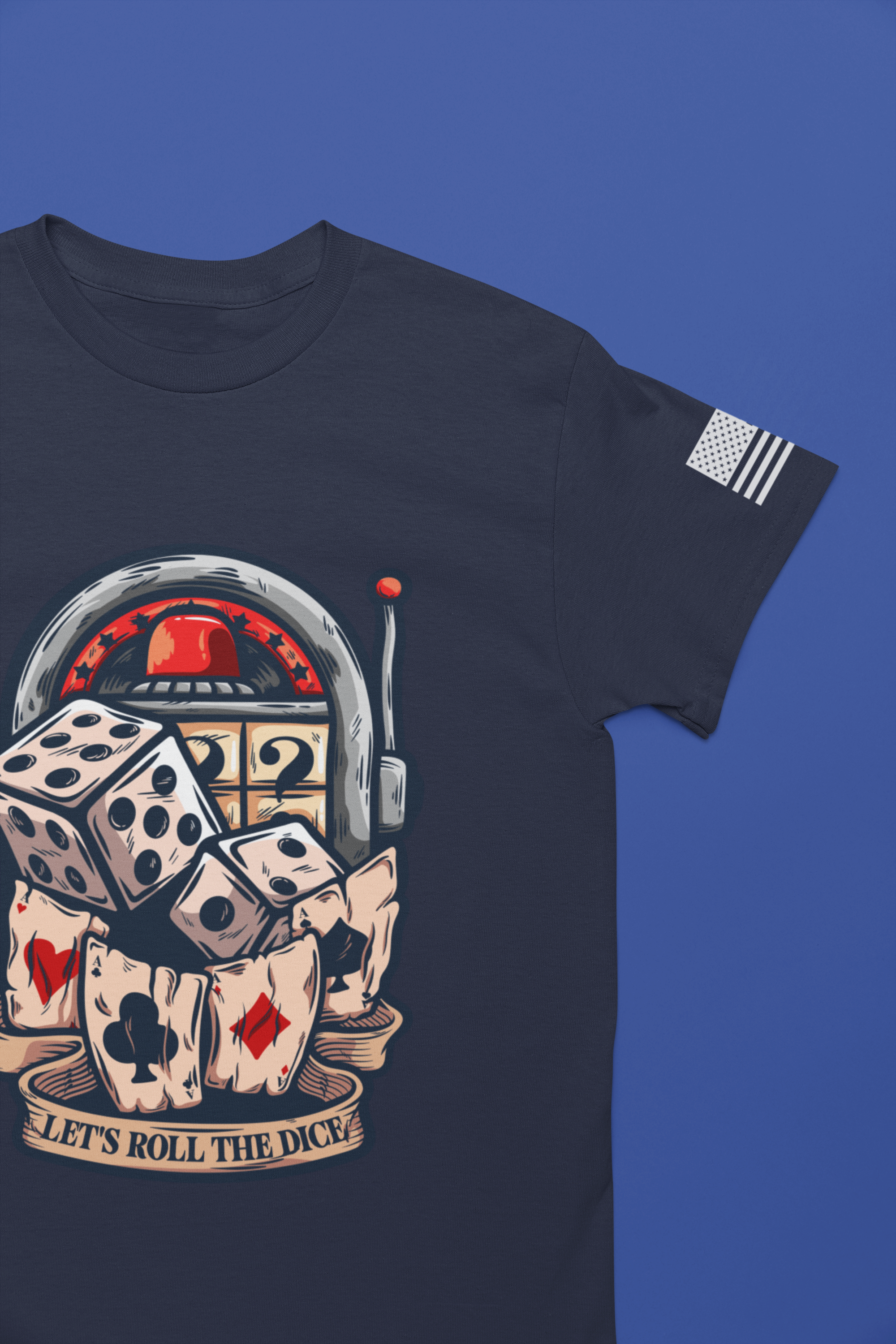 Let's Roll the Dice T-Shirt – Casino Slot Machine Poker Cards Graphic Tee