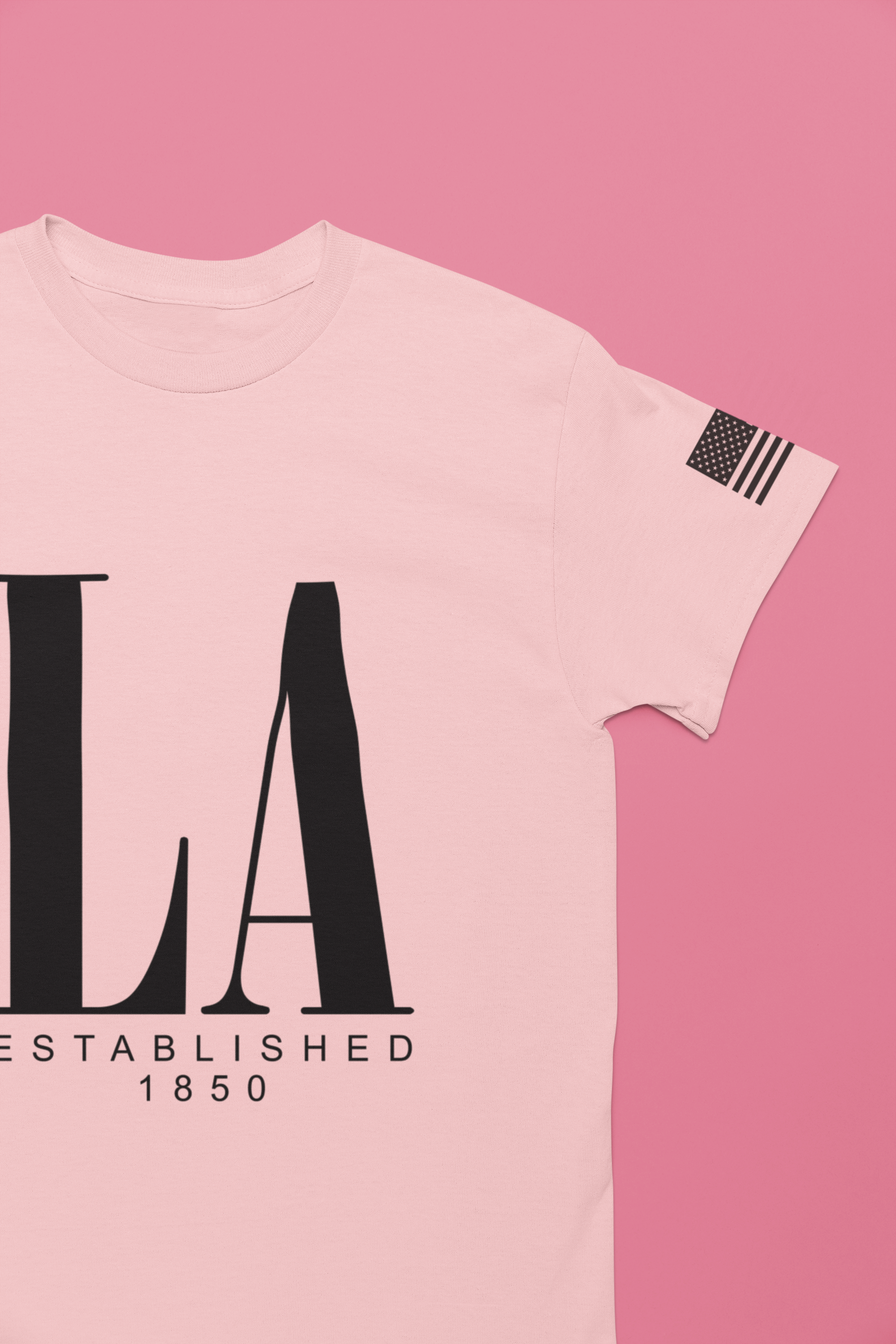 LA Established 1850 T-Shirt – Bold Monogram Los Angeles Minimal Luxury Tee