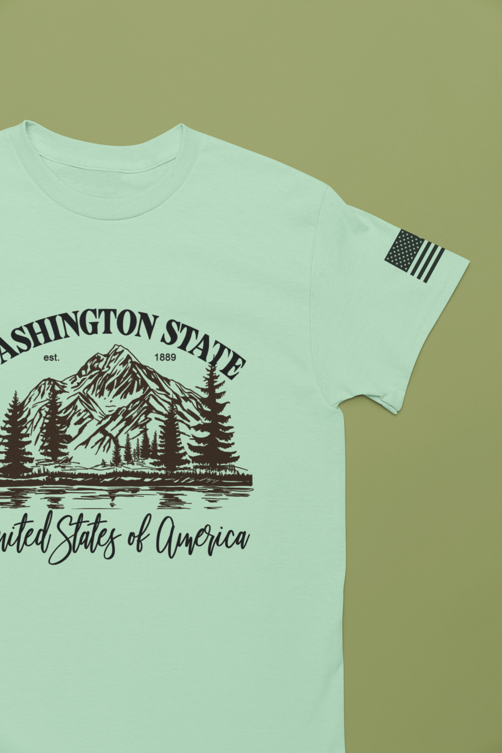 Leavenworth Washington State Bavarian Village Mountain Graphic T-Shirt | USA Souvenir Tee | Pacific Northwest Gift Shirt
