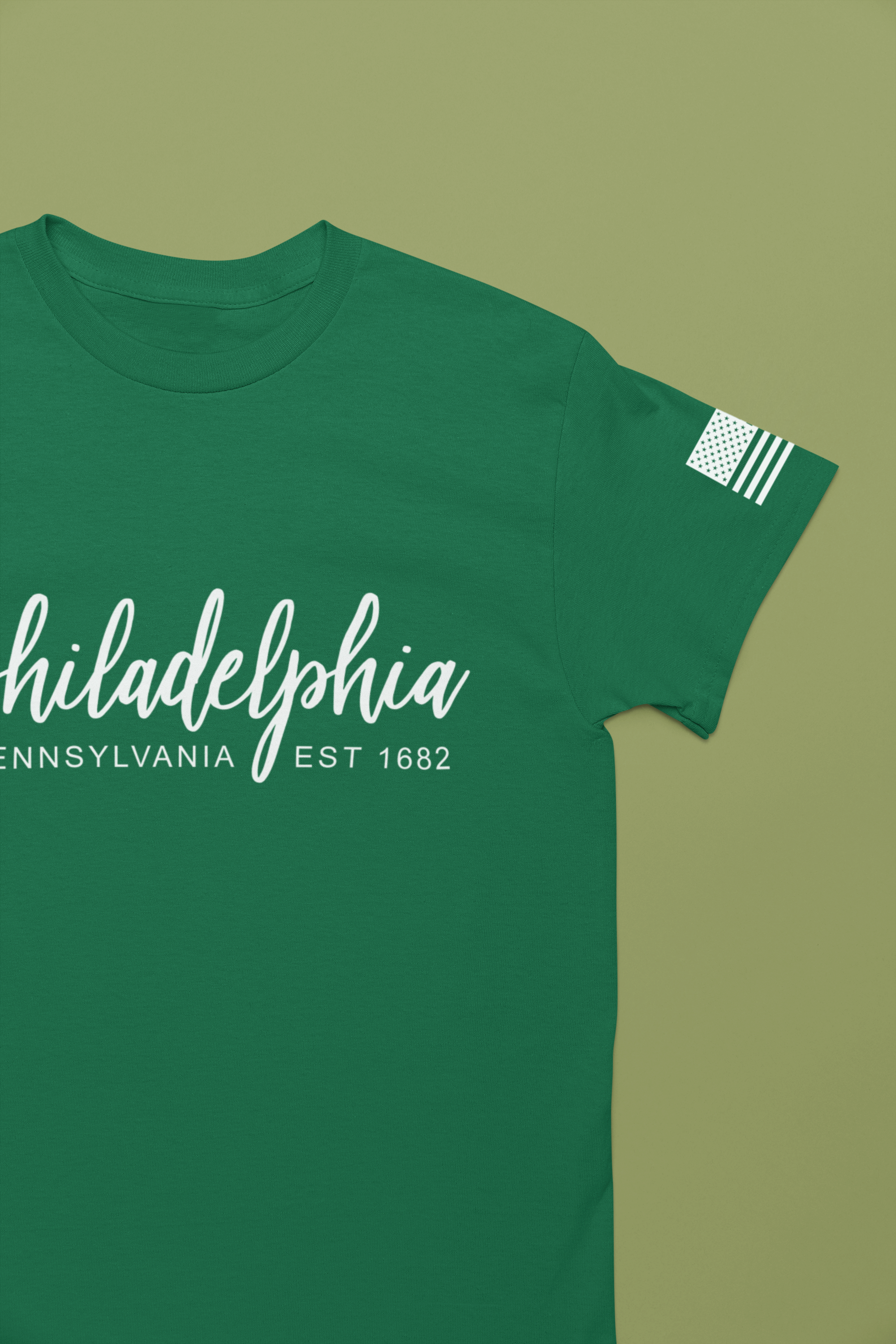 Philadelphia Pennsylvania EST 1682 T-Shirt – Elegant Cursive Script Graphic Tee