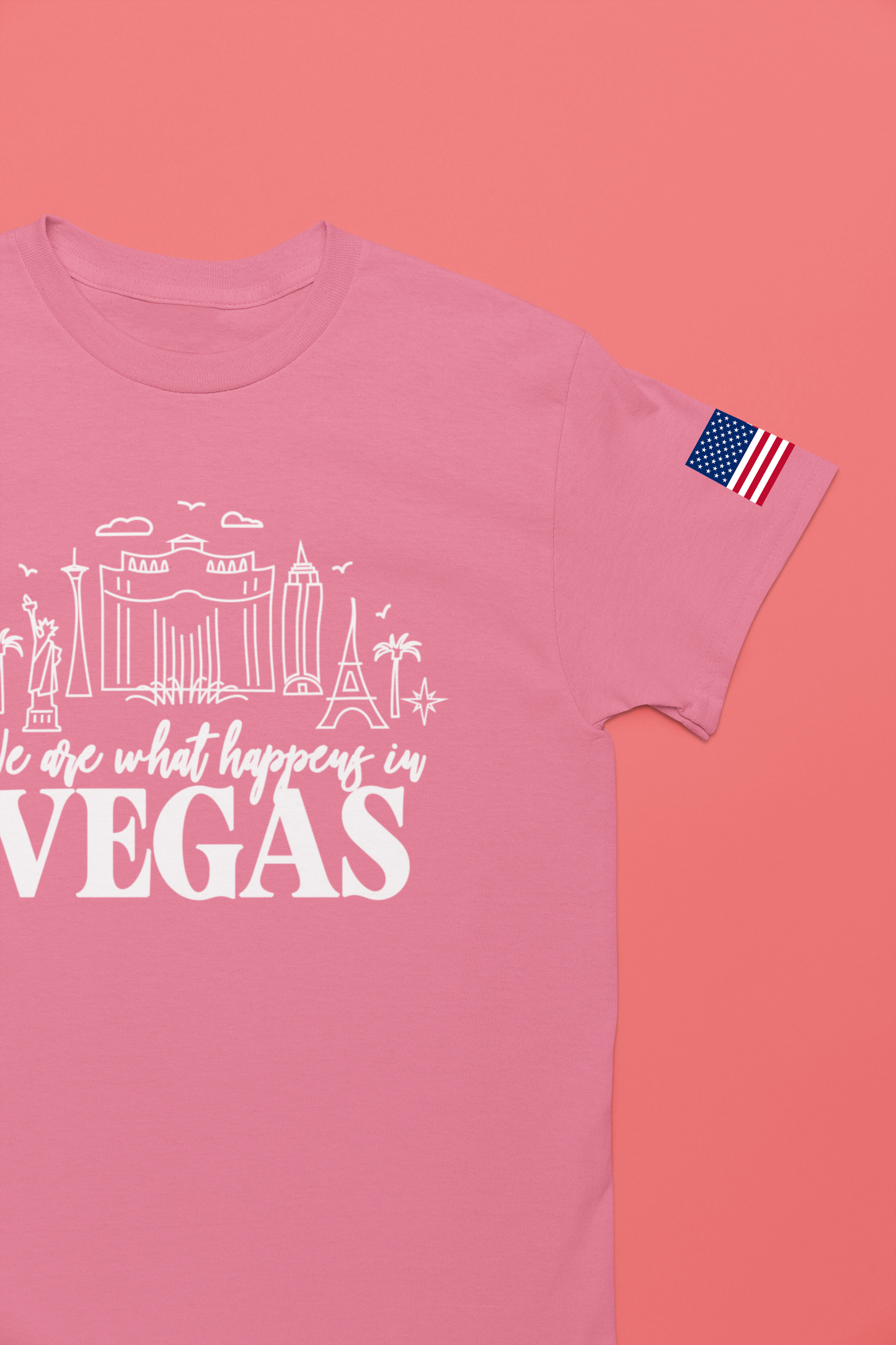 We Are What Happens in Vegas T-Shirt - Group Trip Friends Party Nevada Design