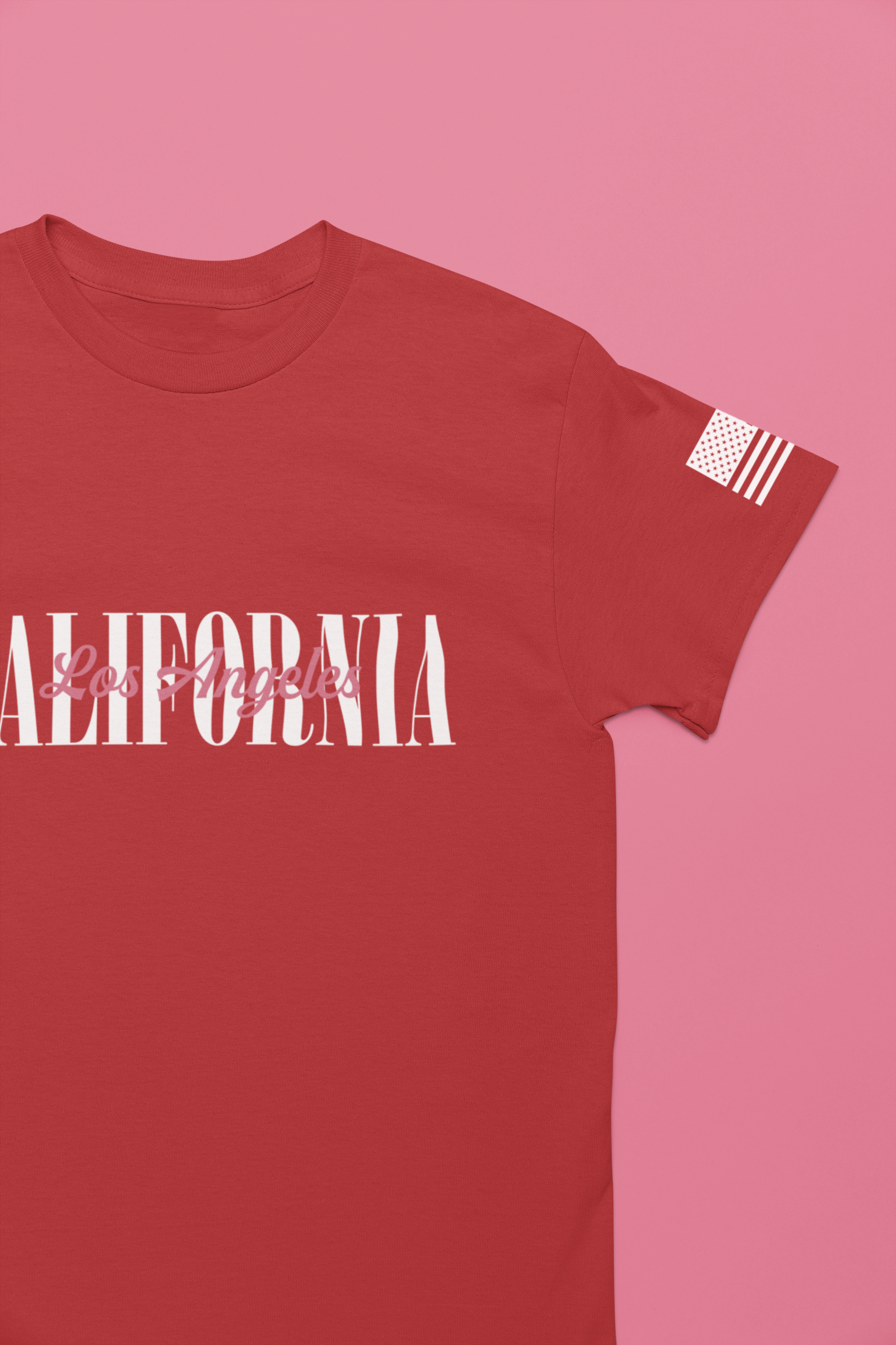 Los Angeles California Since 1850 Retro Palm Tee – Warm Sunset Square Graphic Shirt