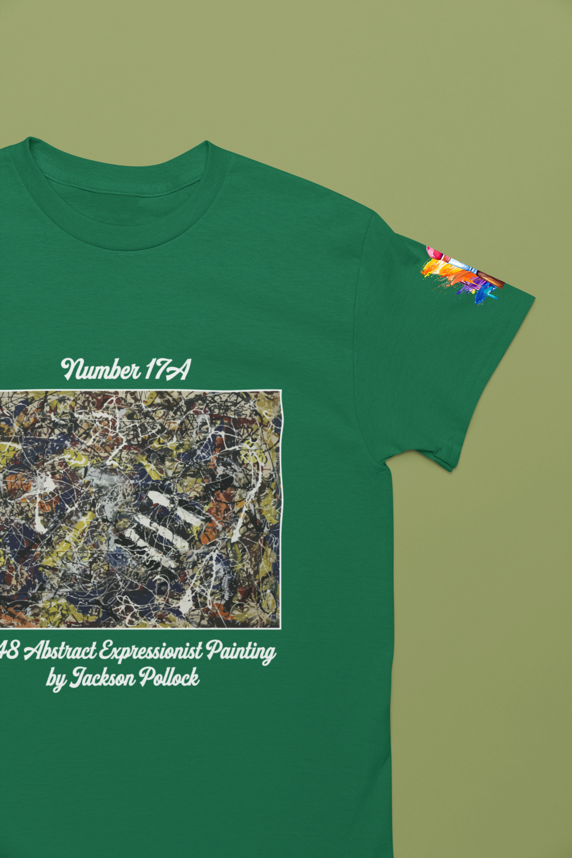 Jackson Pollock Number 17A T-Shirt – 1948 Abstract Expressionist Drip Painting Art Tee