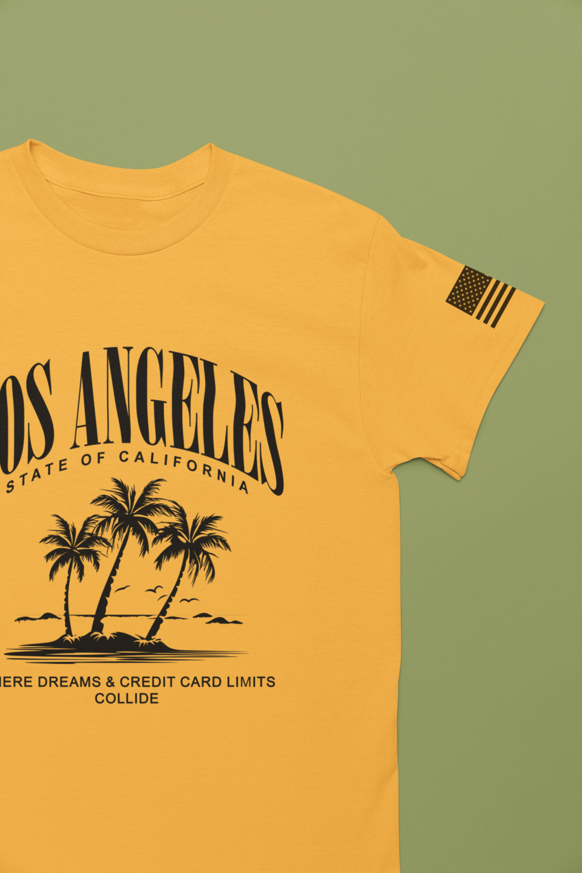 Los Angeles State of California Funny T-Shirt – Where Dreams and Credit Card Limits Collide Tee