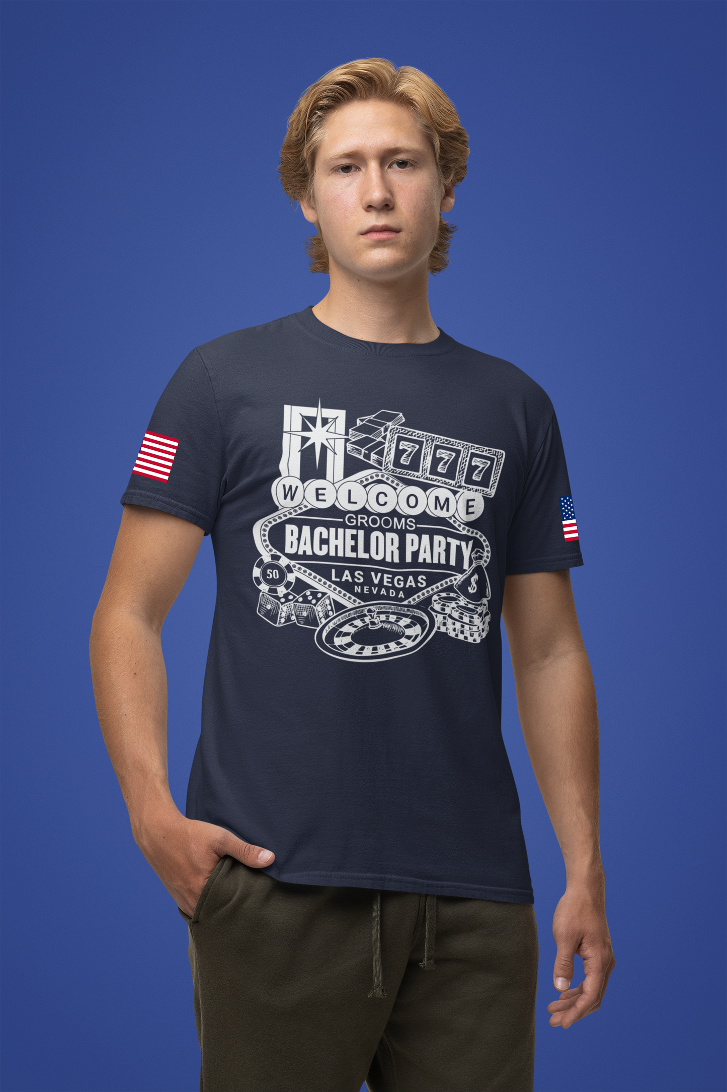 Welcome Grooms Bachelor Party Las Vegas T-Shirt - Vegas Nevada Casino Party Shirt