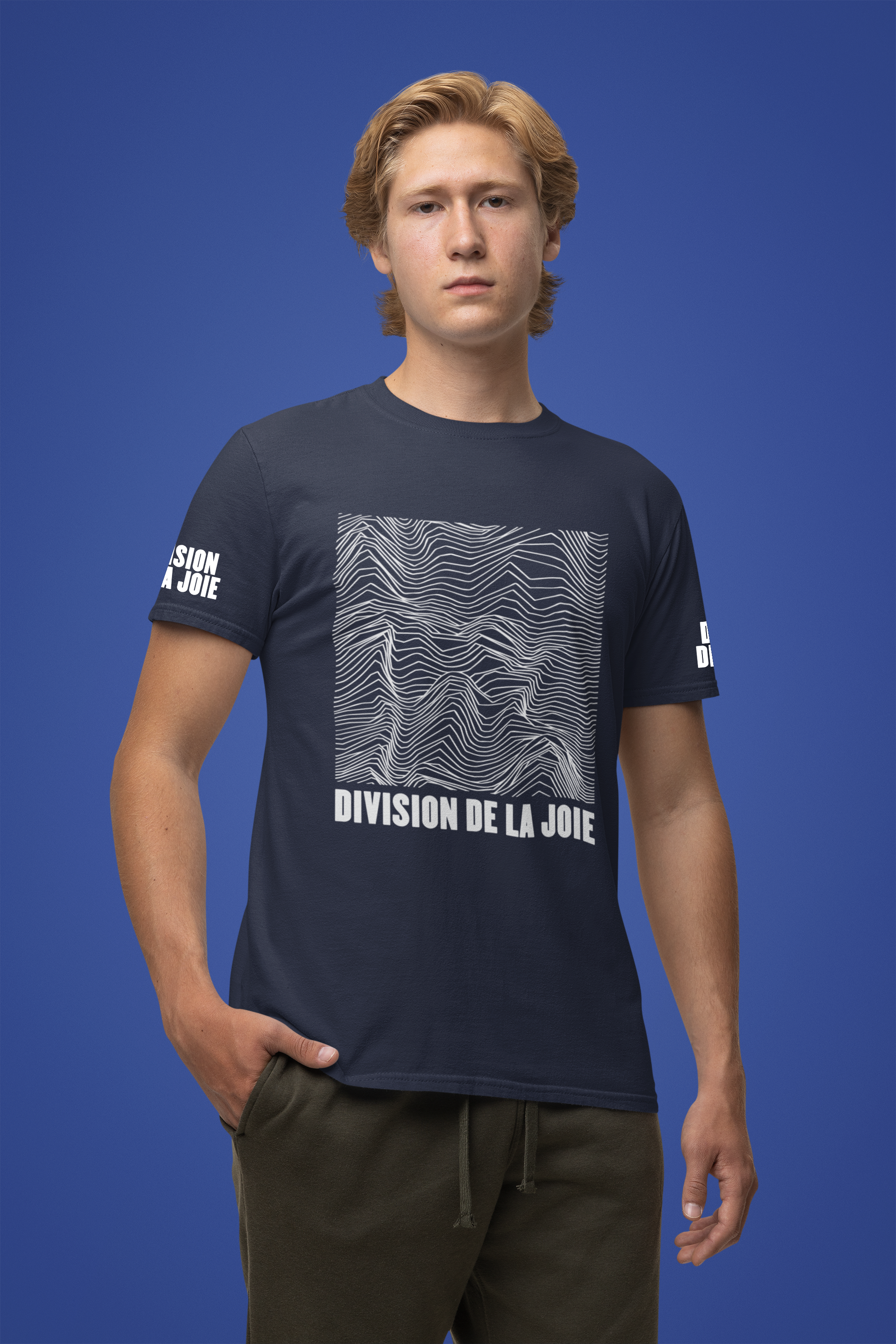 Division De La Joie T-Shirt – French Joy Division Wave Pattern Graphic Tee