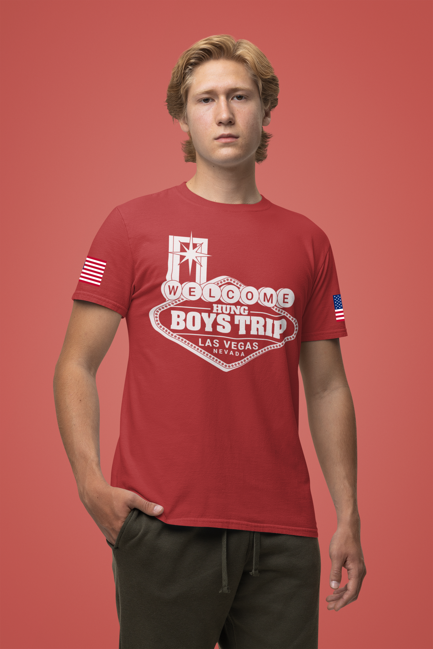 Welcome Hung Boys Trip Las Vegas T-Shirt - Bachelor Party Nevada Guys Weekend