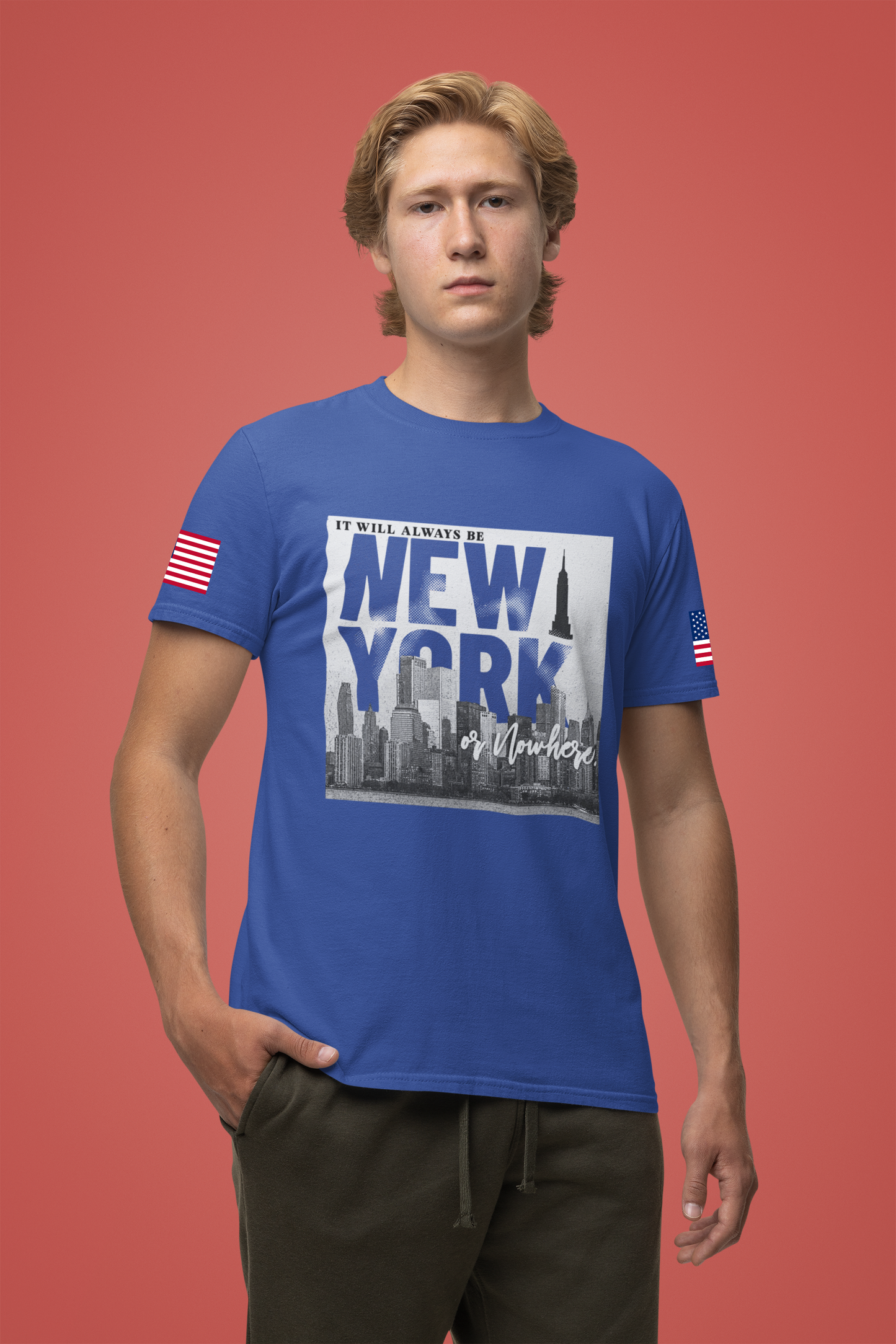 It Will Always Be New York T-Shirt - NYC Skyline Purple Typography Design