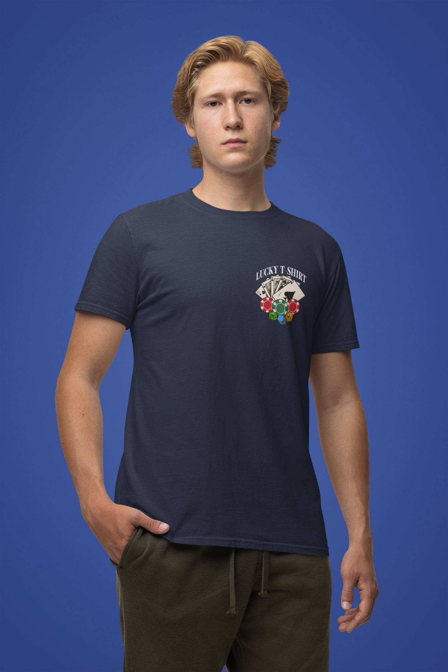 Lucky Shirt T-Shirt - Gamble With My Lucky Shirt Front Back Casino Superstition