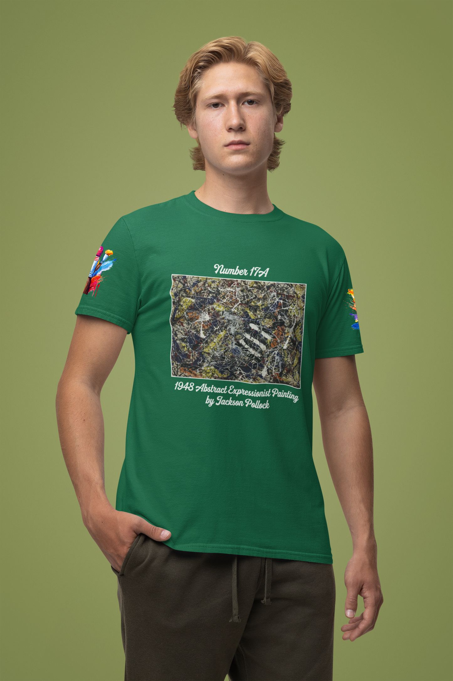 Jackson Pollock Number 17A T-Shirt – 1948 Abstract Expressionist Drip Painting Art Tee