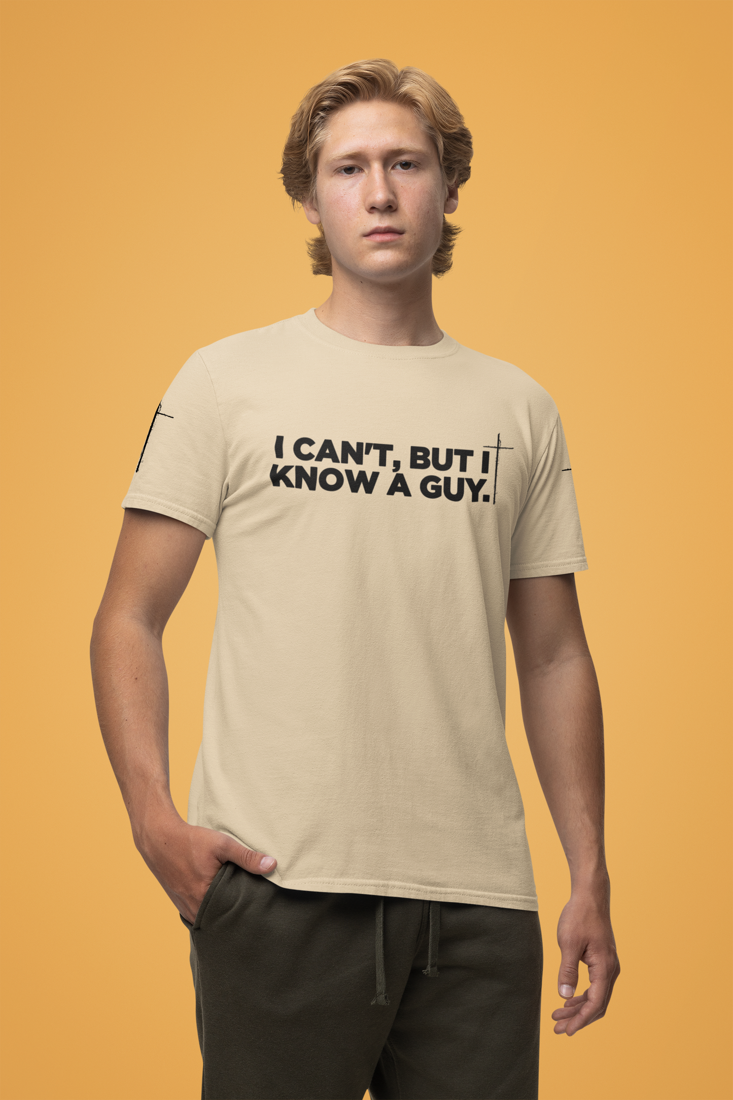 I Can't But I Know a Guy T-Shirt – Christian Faith Jesus Religious Graphic Tee