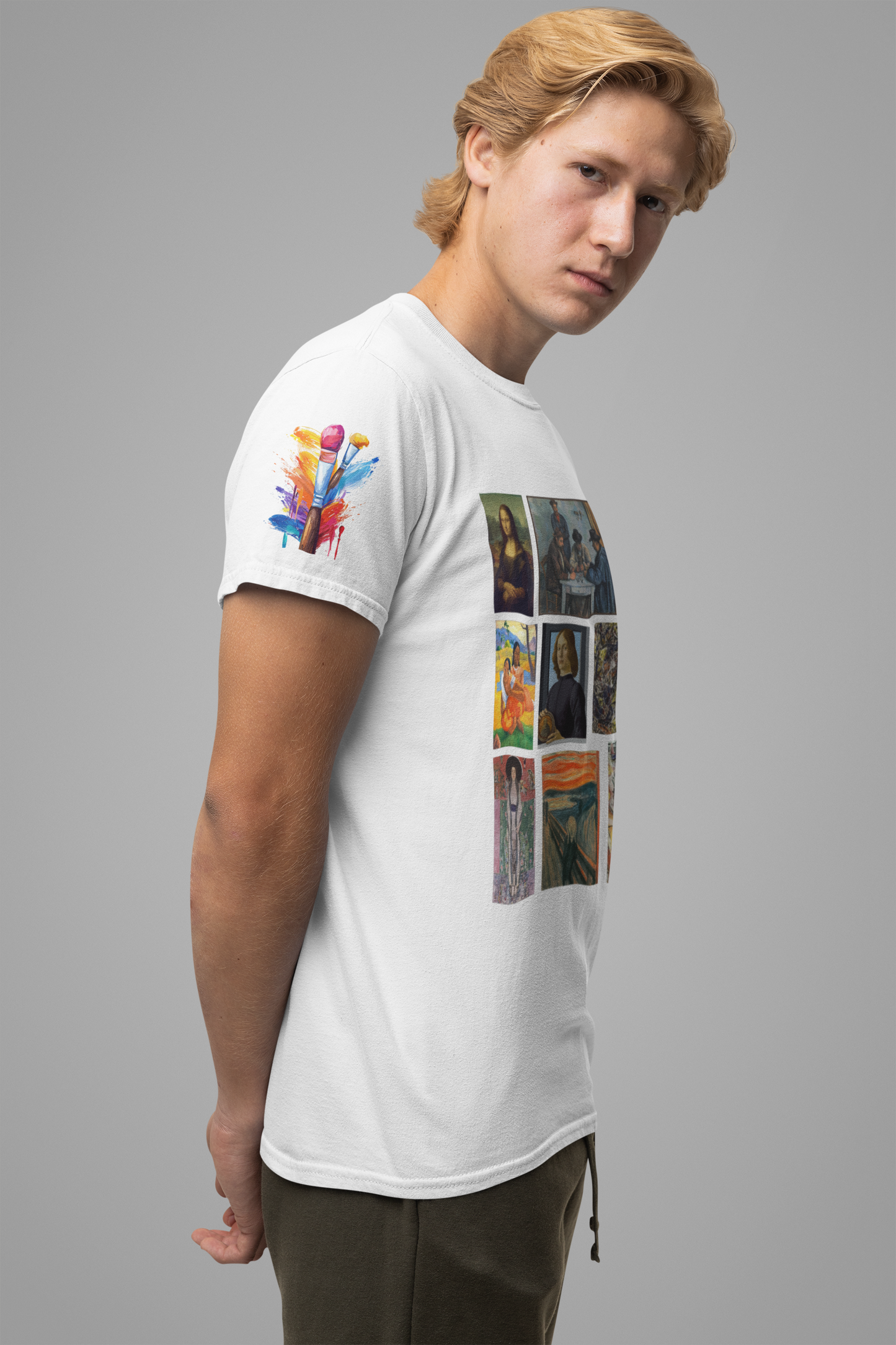 Art History Collage T-Shirt – Famous Paintings Grid Gallery Graphic Tee