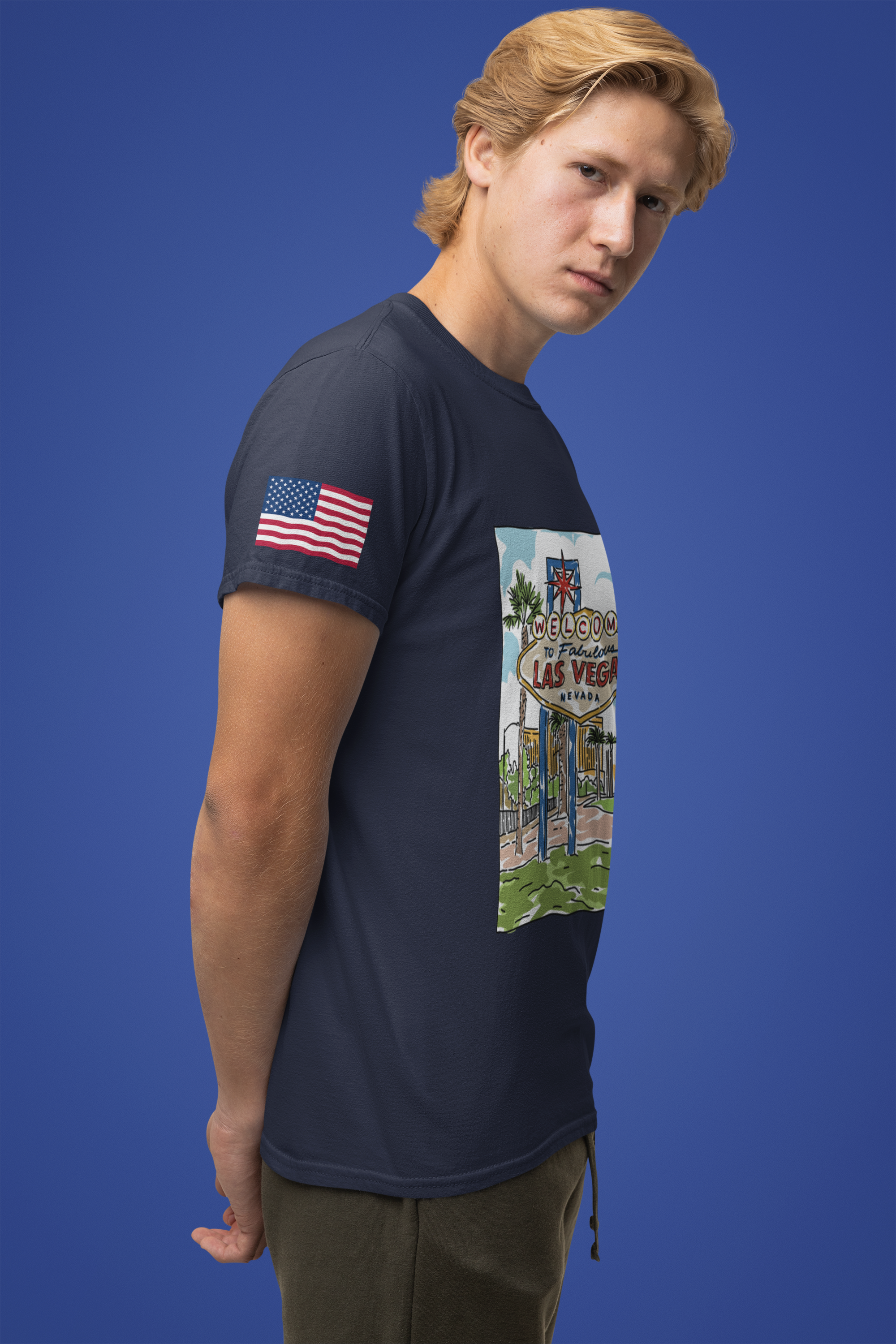 Welcome to Fabulous Las Vegas Nevada T-Shirt – Illustrated Sign Souvenir Tee