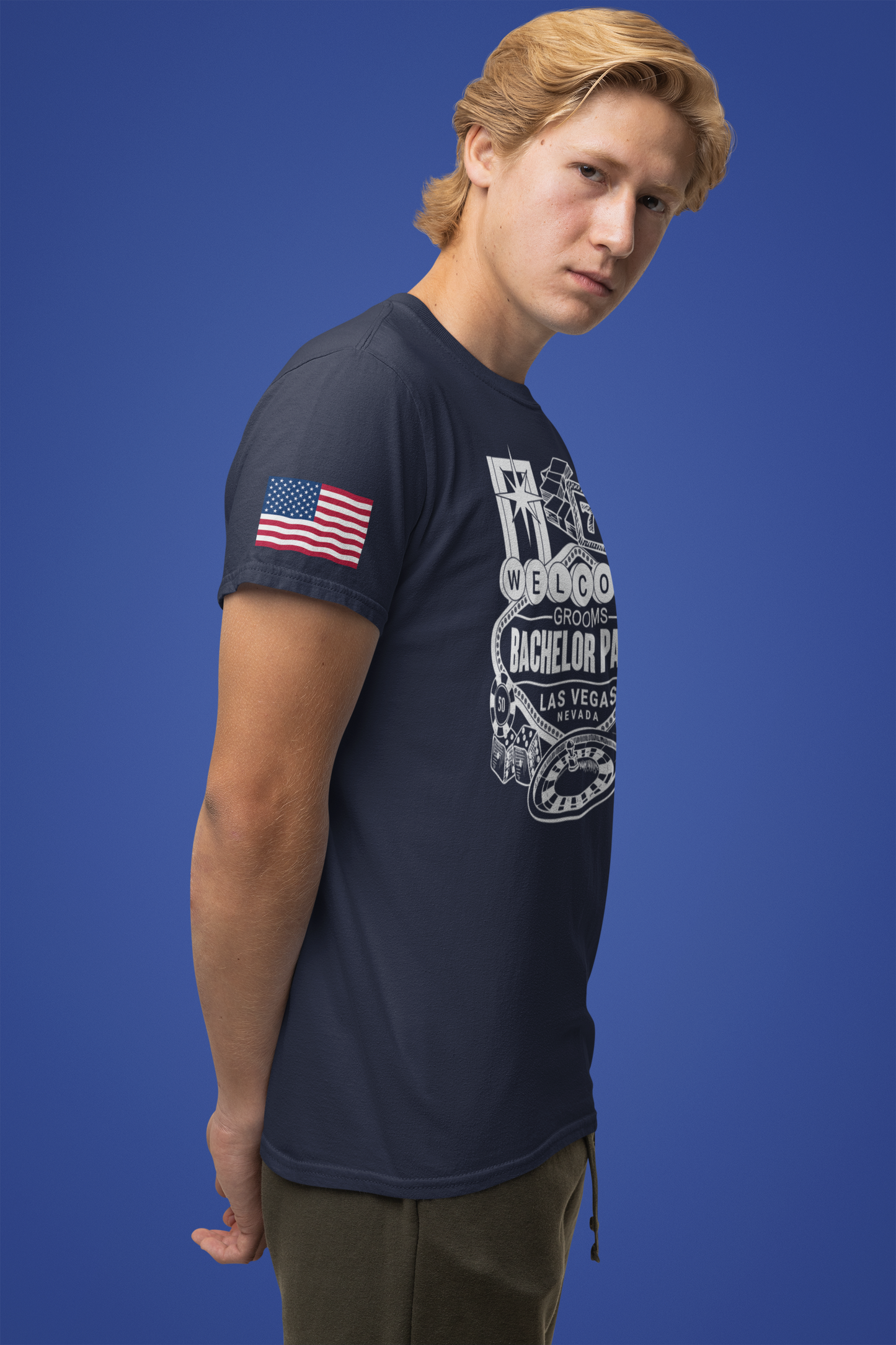 Welcome Grooms Bachelor Party Las Vegas T-Shirt - Vegas Nevada Casino Party Shirt