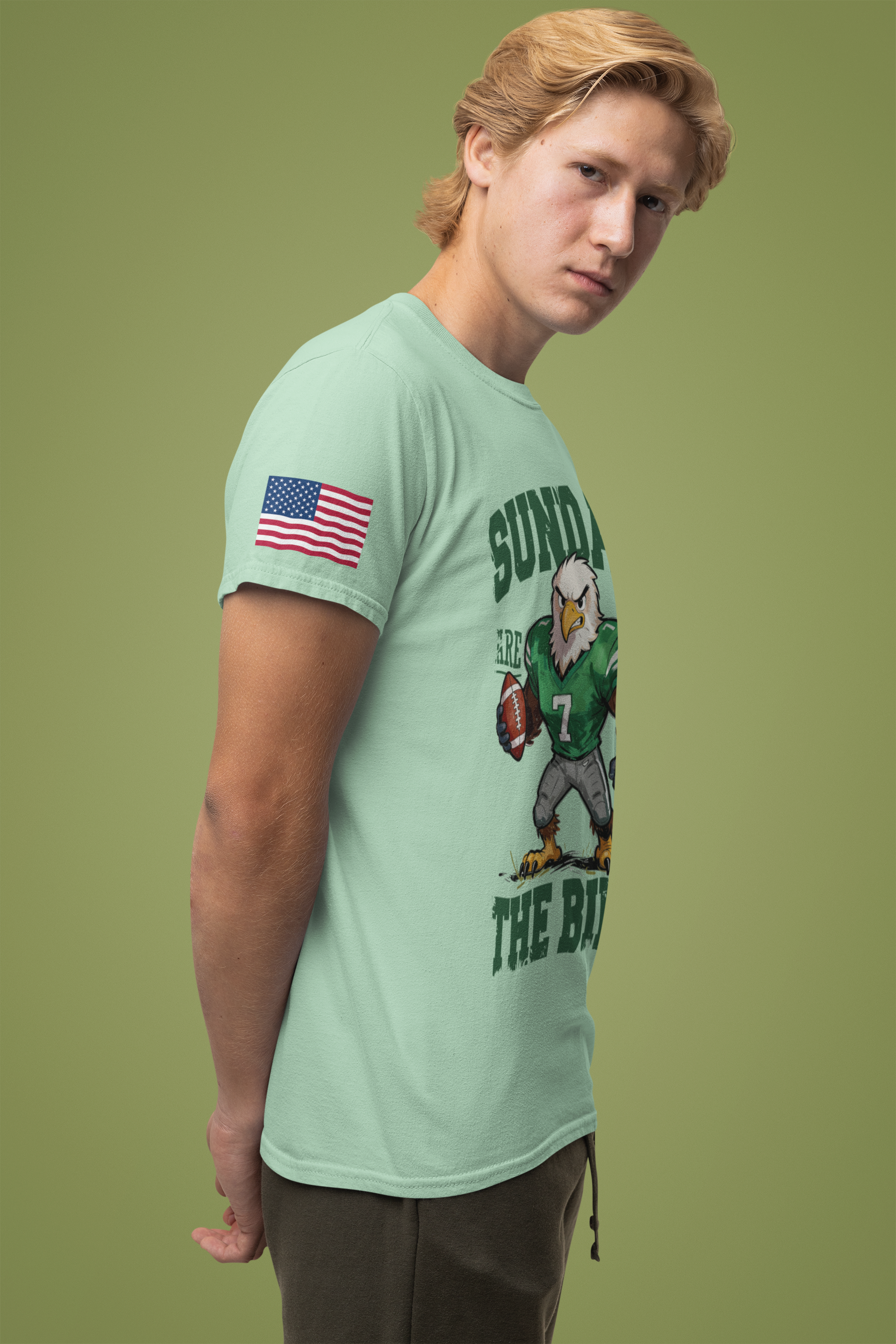 Sundays Are for the Birds T-Shirt – Eagle Football Mascot Cartoon Graphic Tee Philadelphia Fan