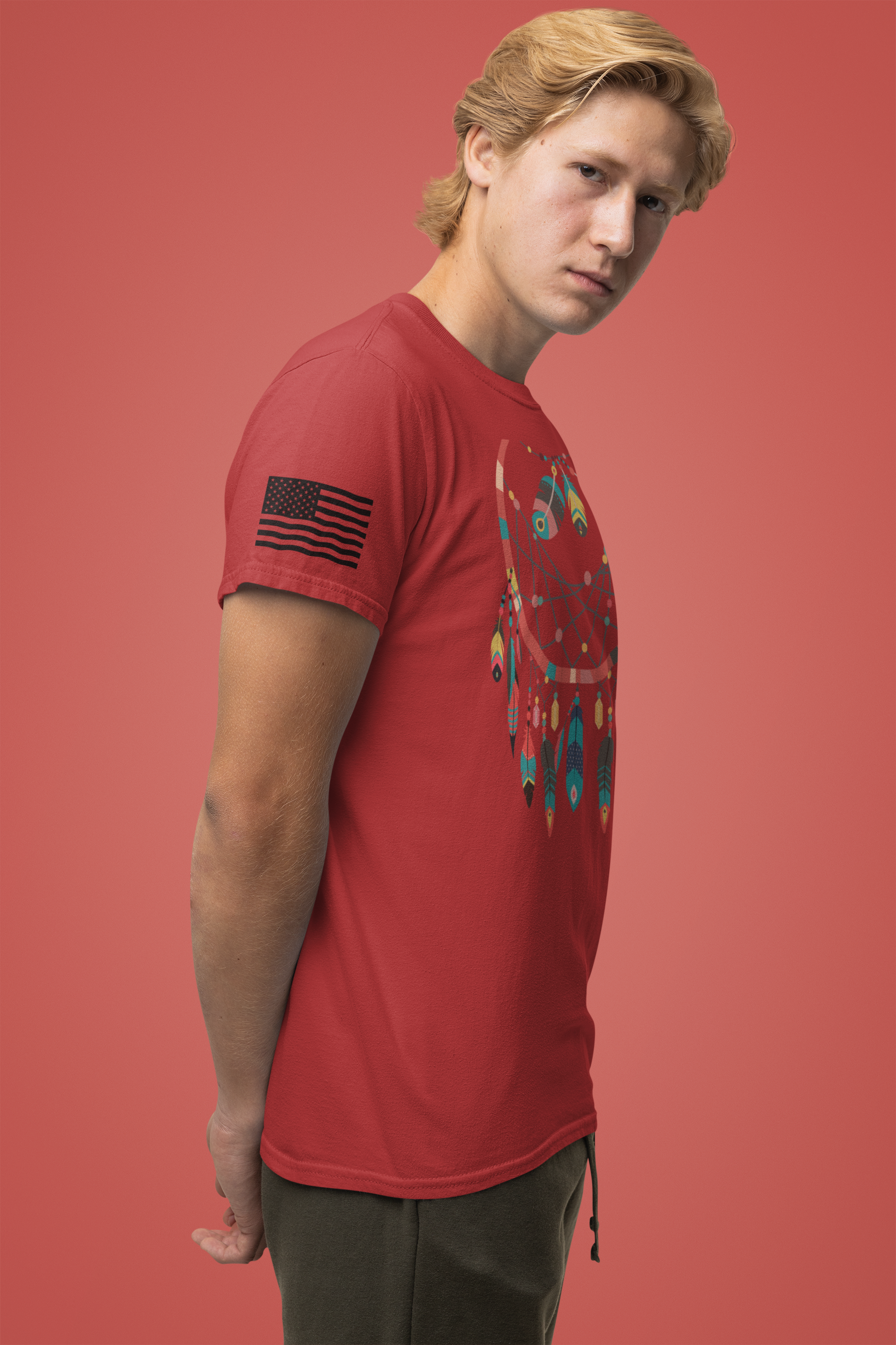 Dream Catcher T-Shirt – Colorful Boho Feathers Native American Inspired Graphic Tee