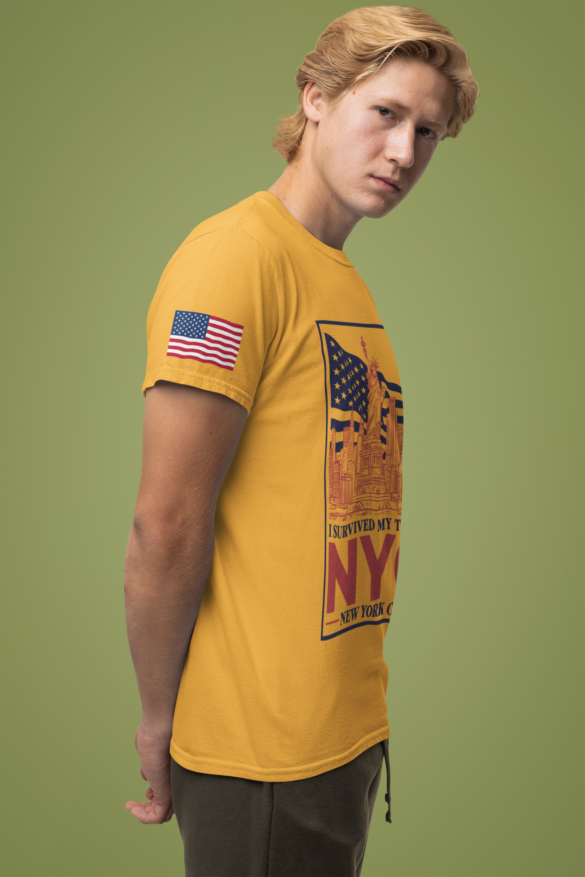 I Survived My Trip to NYC T-Shirt - Funny New York City Skyline Souvenir Design
