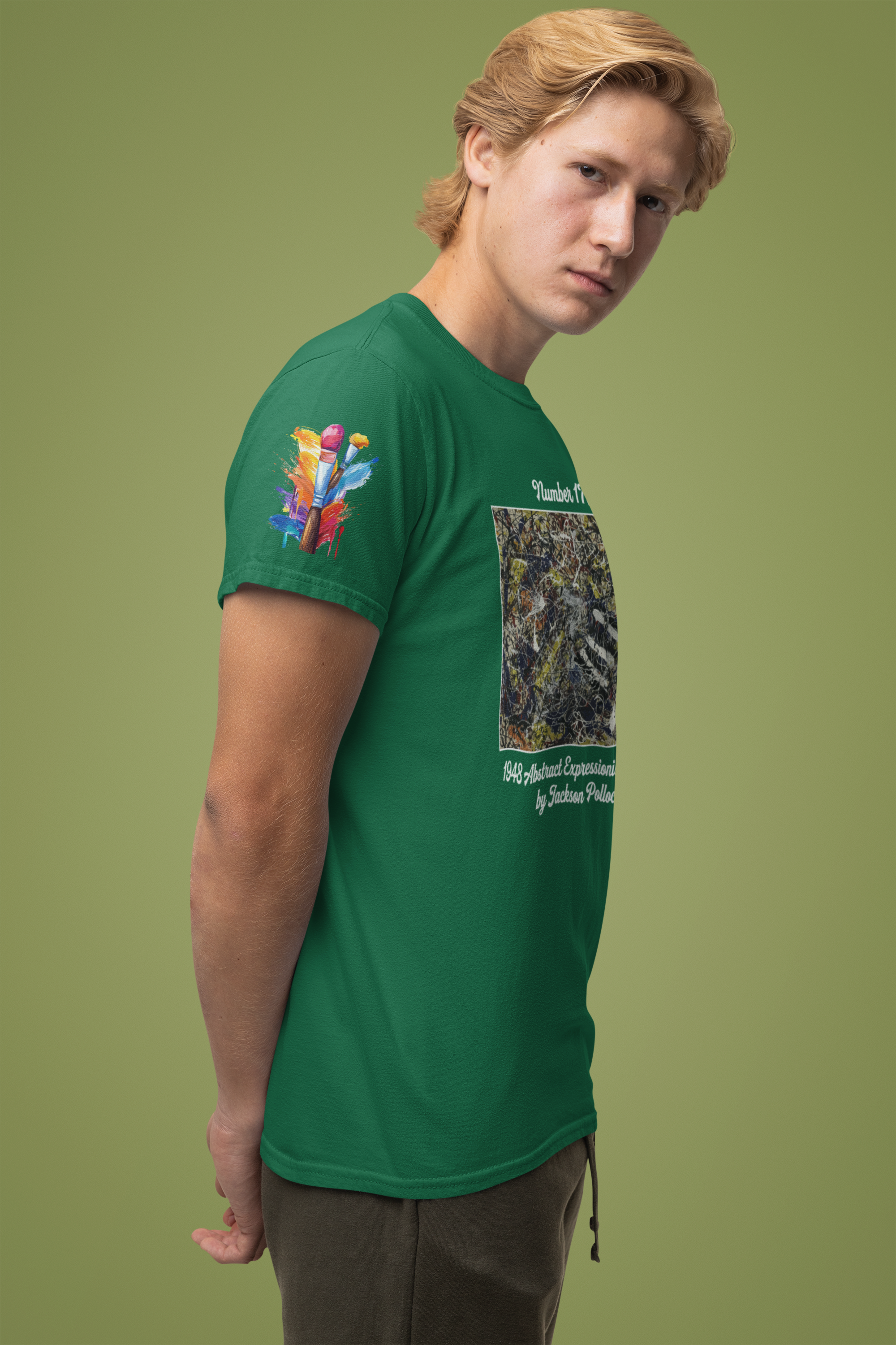 Jackson Pollock Number 17A T-Shirt – 1948 Abstract Expressionist Drip Painting Art Tee