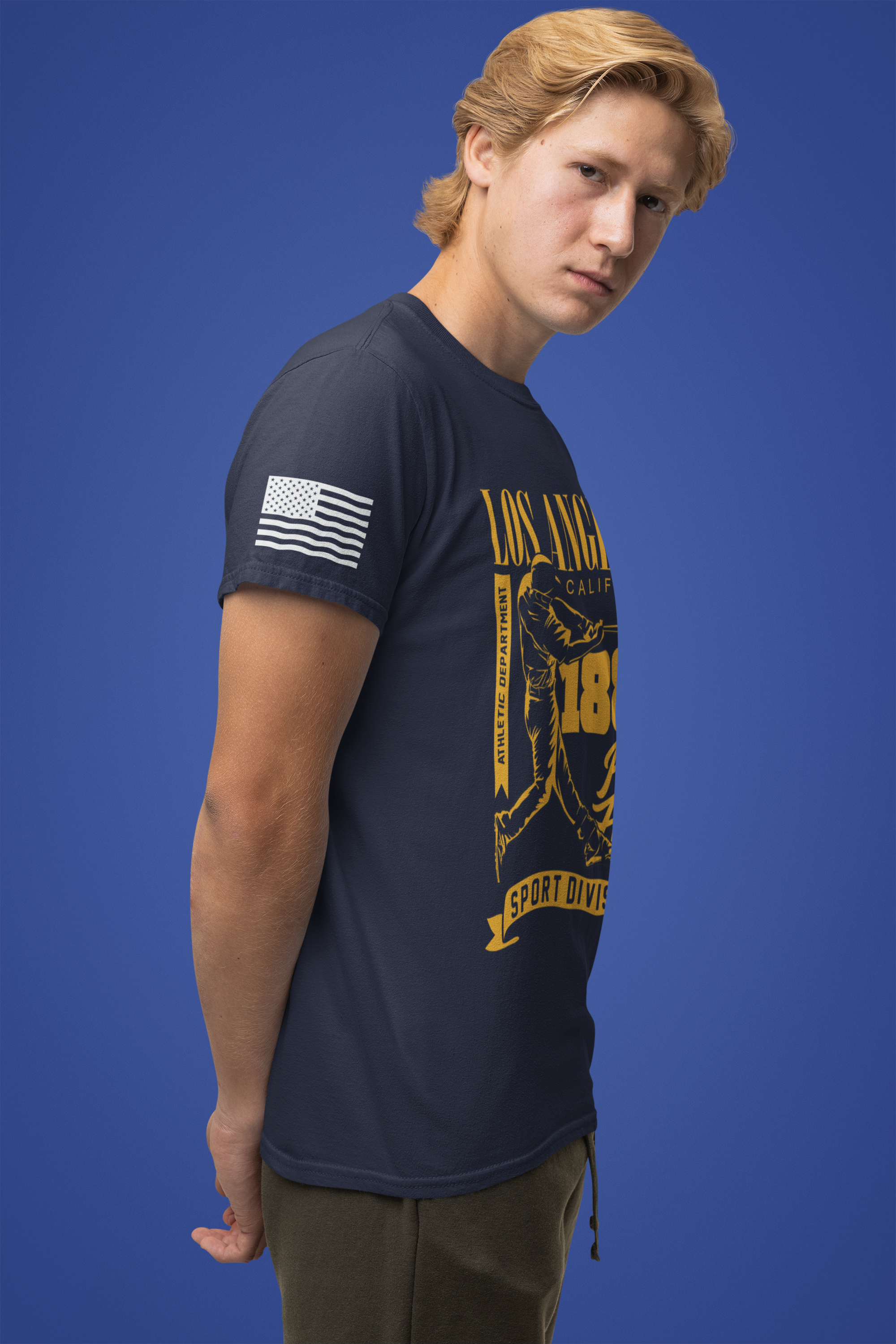 Los Angeles California Baseball T-Shirt – 1883 Play Hard Athletic Department Sport Division Tee