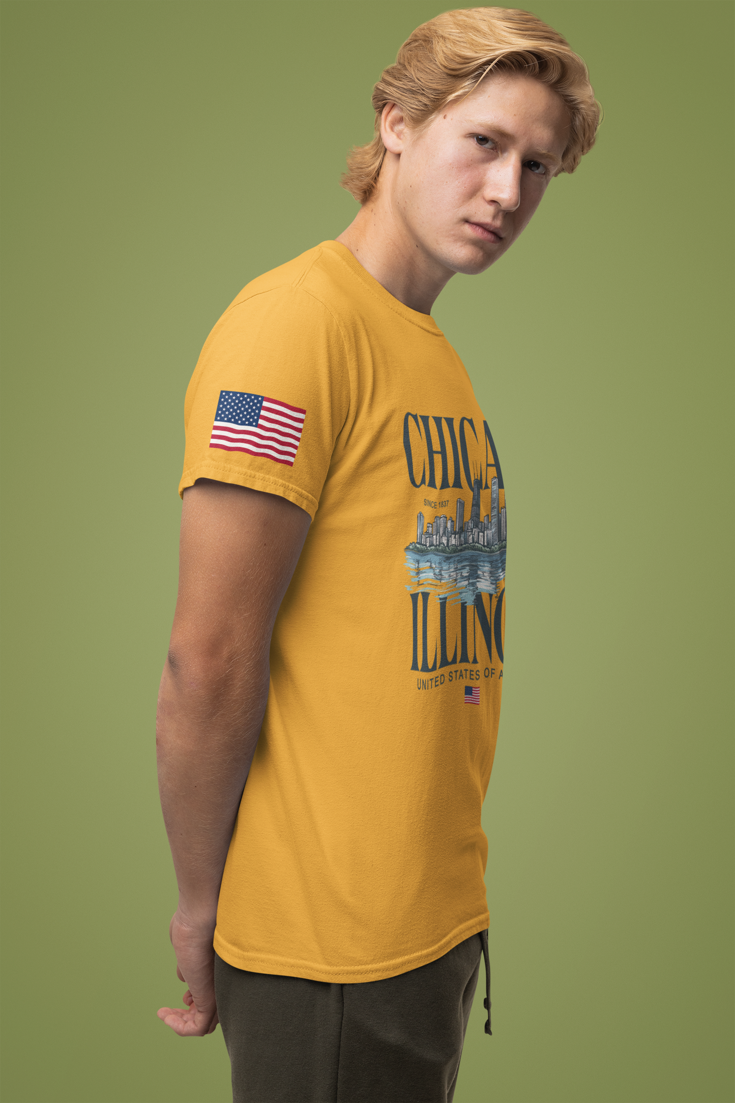 Chicago Illinois T-Shirt - Since 1837 Skyline Lake Michigan United States Design