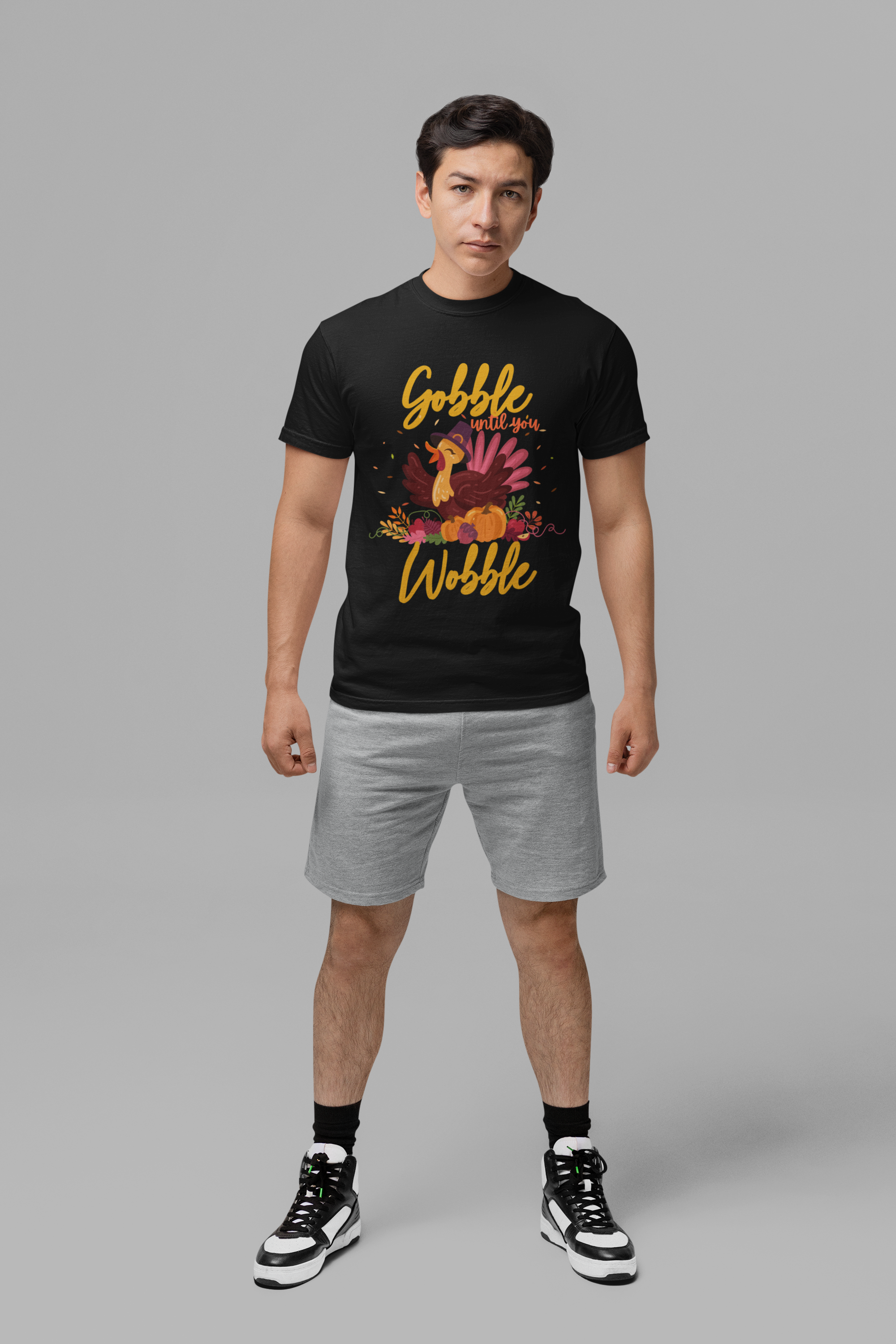 Gobble Until You Wobble Turkey T-Shirt
