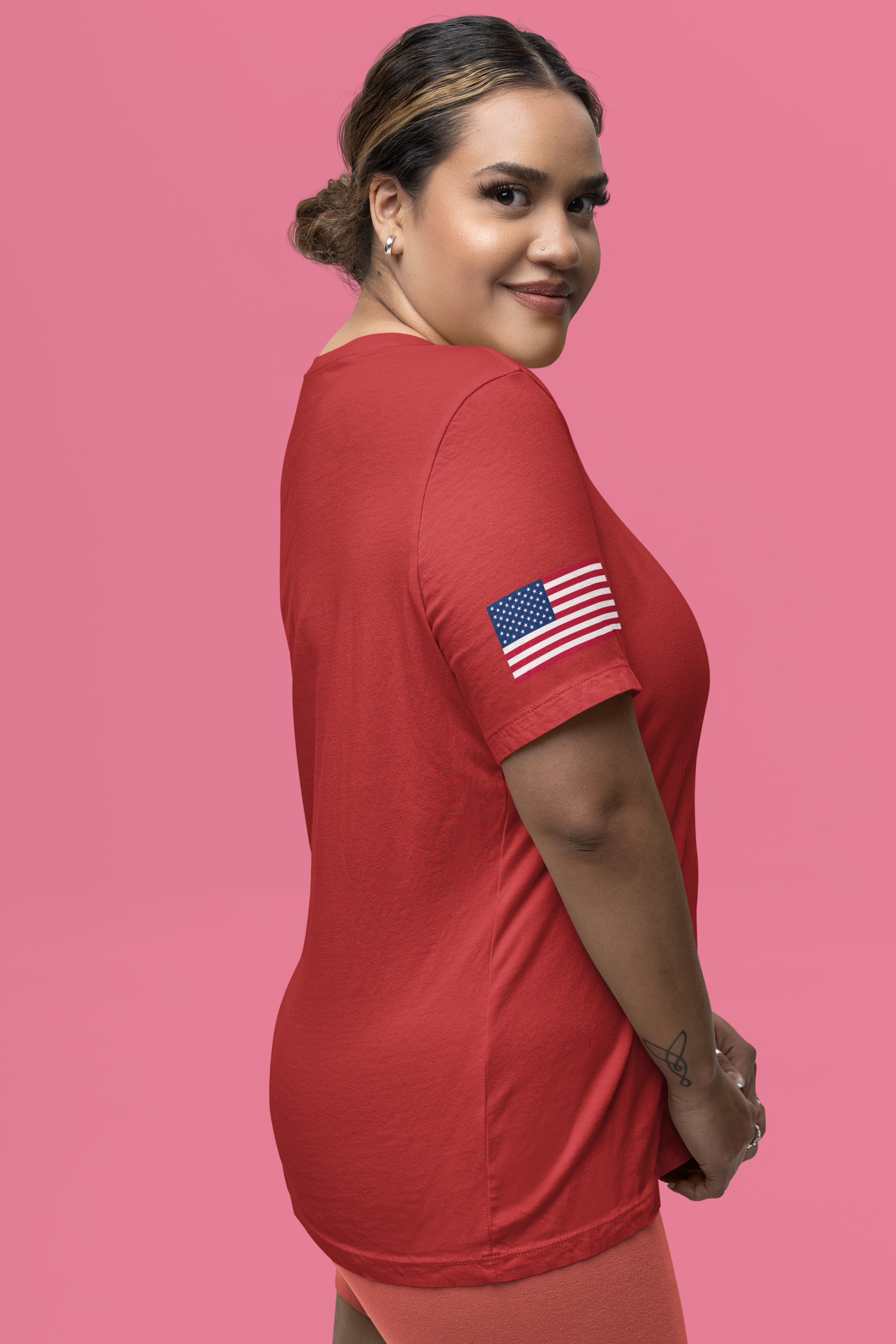 American Flag Heart T-Shirt – Love USA Patriotic Pride Graphic Tee