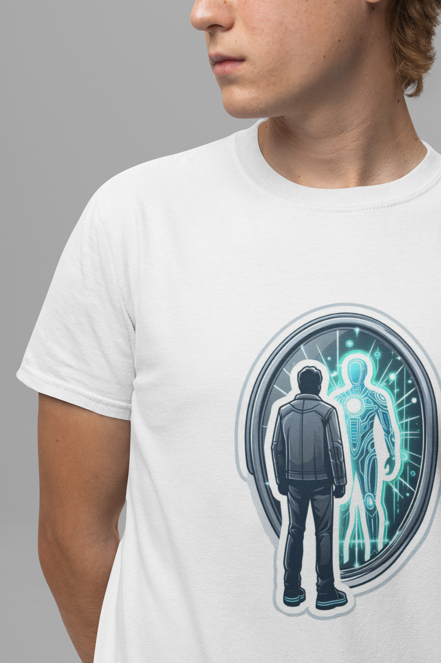 The Other Me is Winning Tshirt – Digital Mirror Reflection Graphic