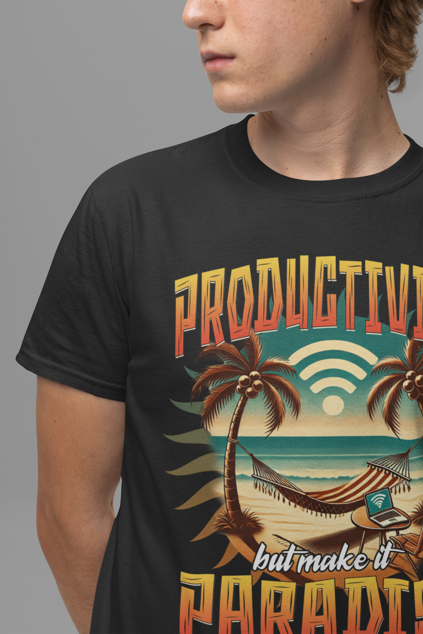 Beach Work Repeat Shirt, Remote Work Tee, Productivity Paradise T Shirt, Digital Nomad Gift, Work From Anywhere Graphic Tee