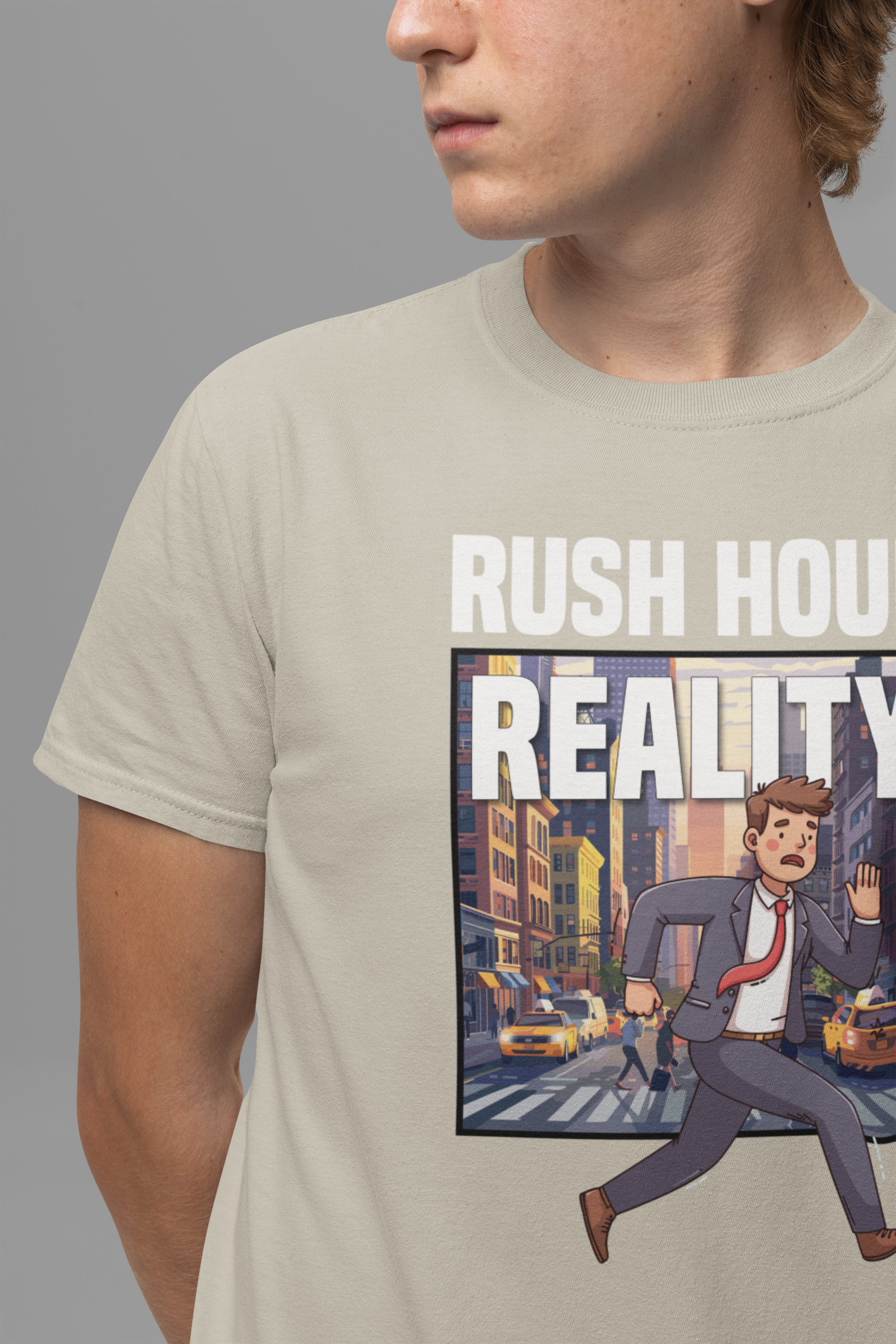 Rush Hour Reality Urban Commute Graphic Tee for City Warriors Navigating Chaos Hustle and Subway Stops Like Daily Champions