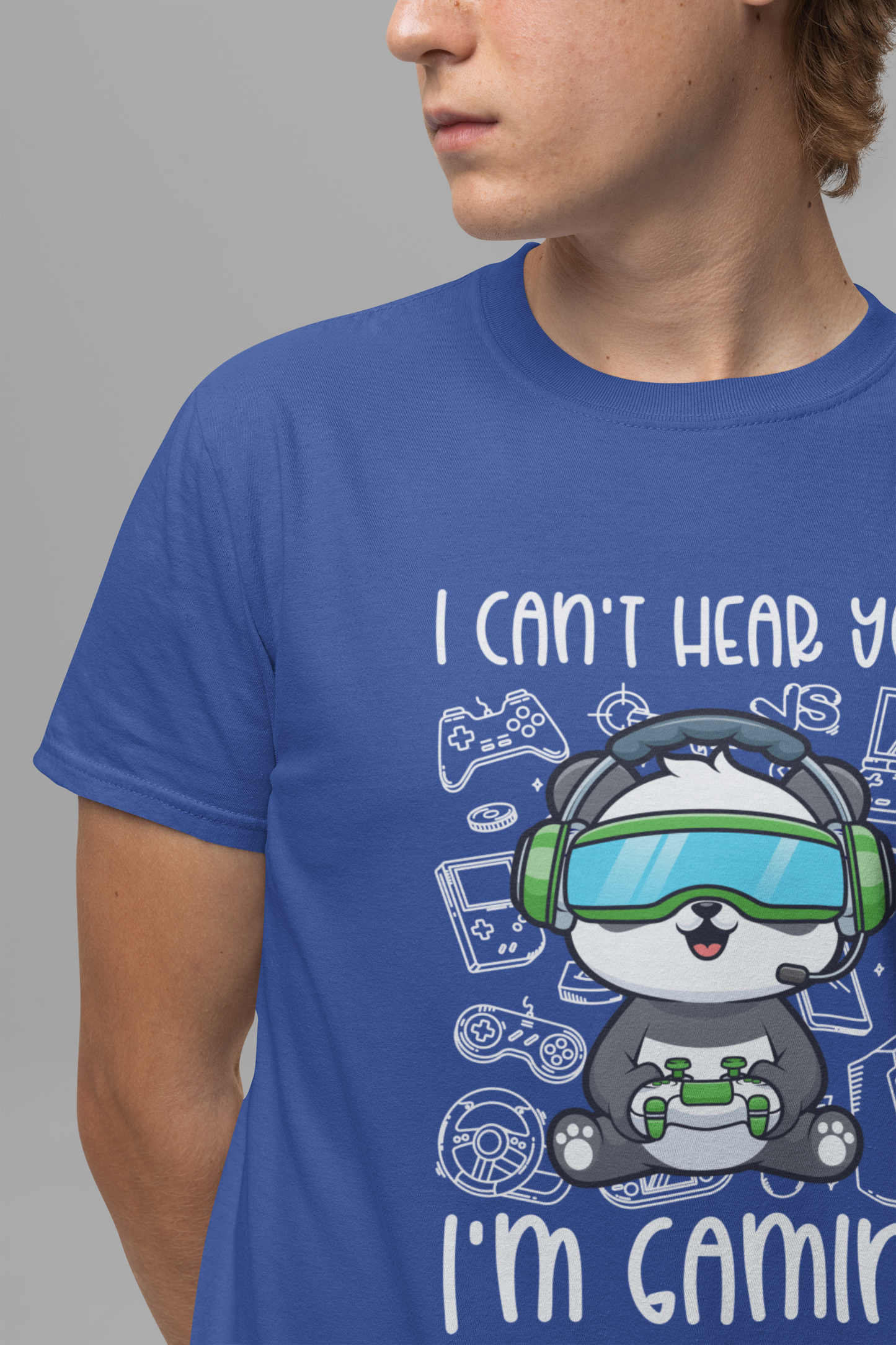 I Can’t Hear You I’m Gaming T-Shirt – Cute Puppy Gamer Headset Graphic Tee