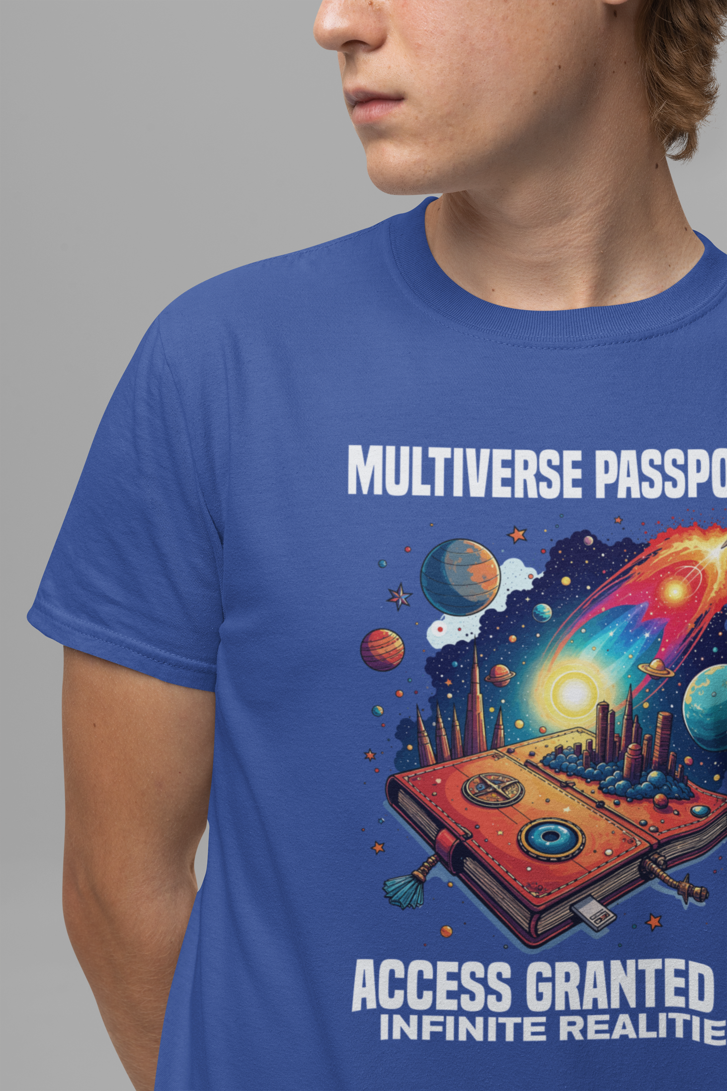 Multiverse Passport Tee, Sci-Fi Travel Shirt, Alternate Reality Graphic Tee, Universe Hopper Top, Quantum Nerd Gift
