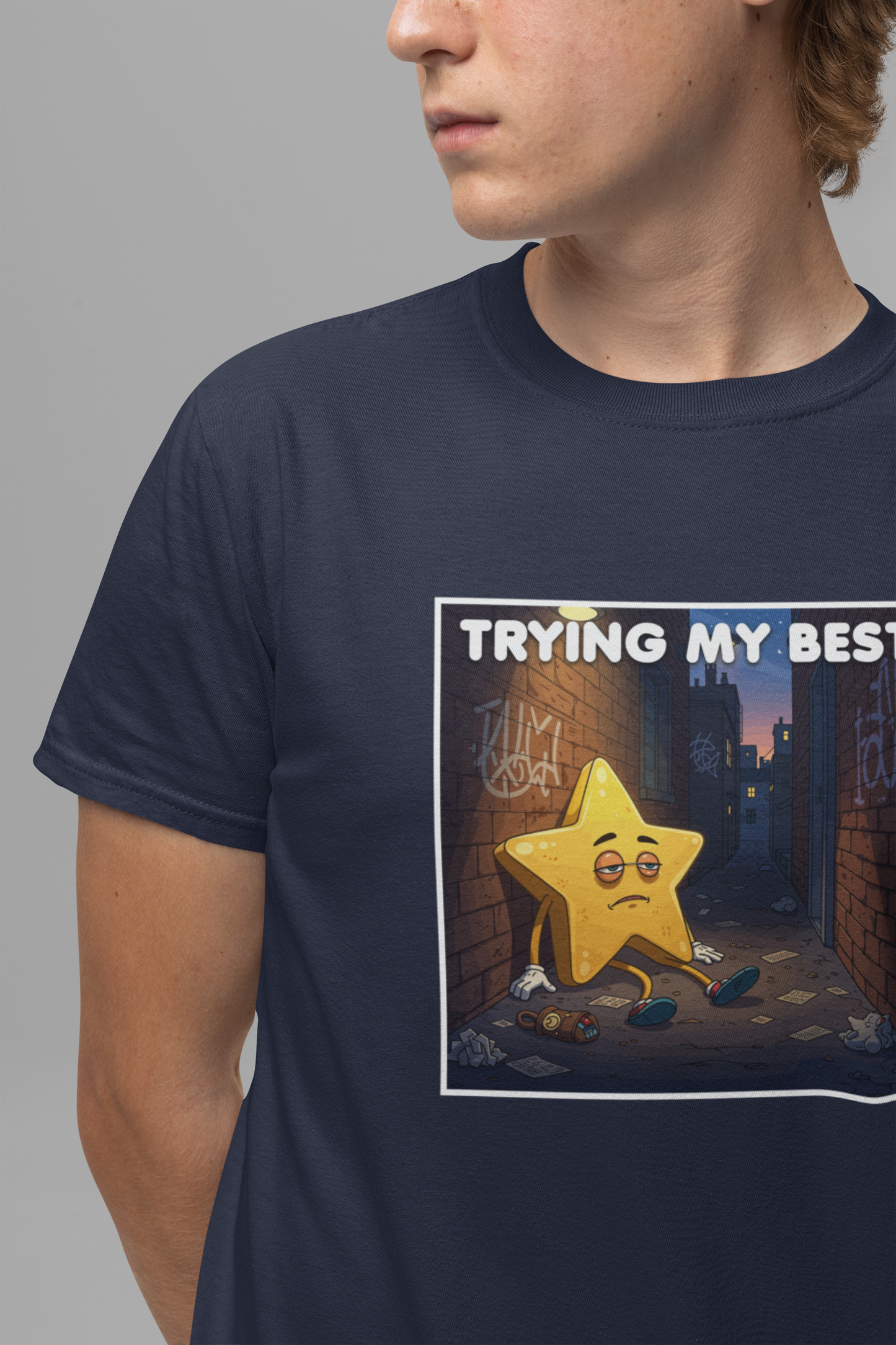 Trying My Best It’s Not Much Tee, Low Effort Humor Shirt, Honest Mood Graphic Tee, Funny Bare Minimum Top, Lazy Relatable Gift