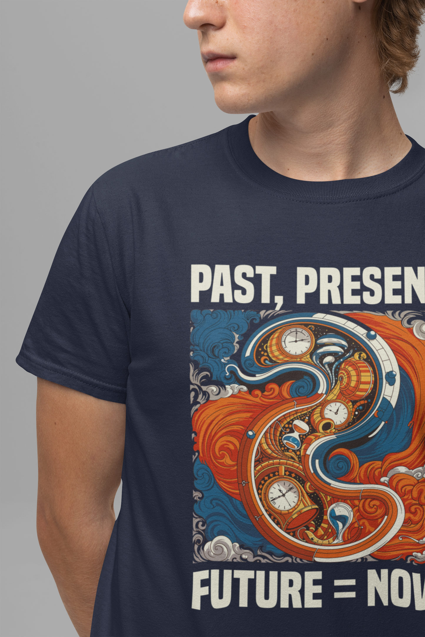 Past Present Future Equals Now Tee, Mindful Living Shirt, Time Awareness Graphic Tee, Wellness Thought Top, Zen Life Gift