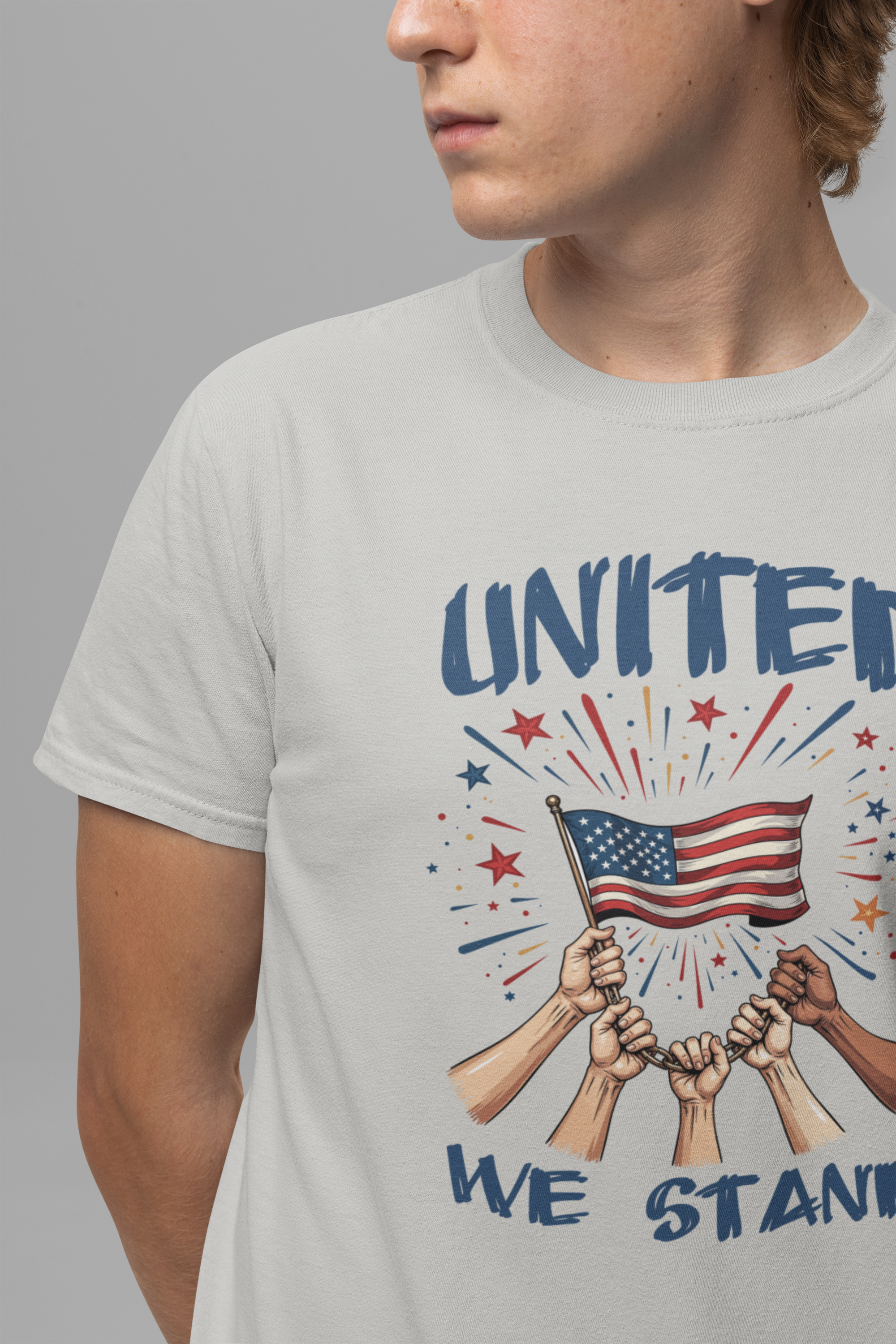 United We Stand Shirt Patriotic Unity Tee for People Who Value Freedom Justice and Standing Together in Strength and Equality