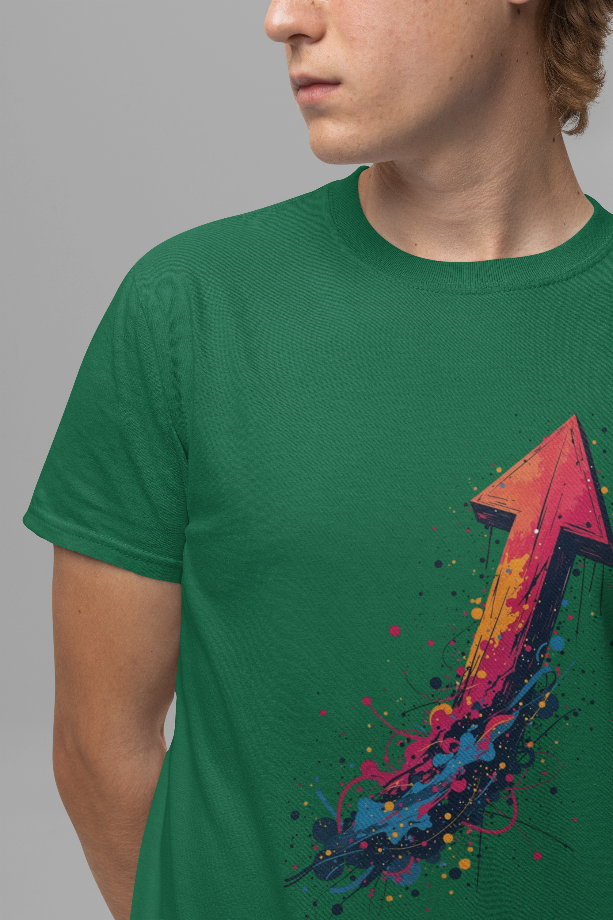 Upward Momentum T-Shirt – Vibrant Arrow Graphic Tee