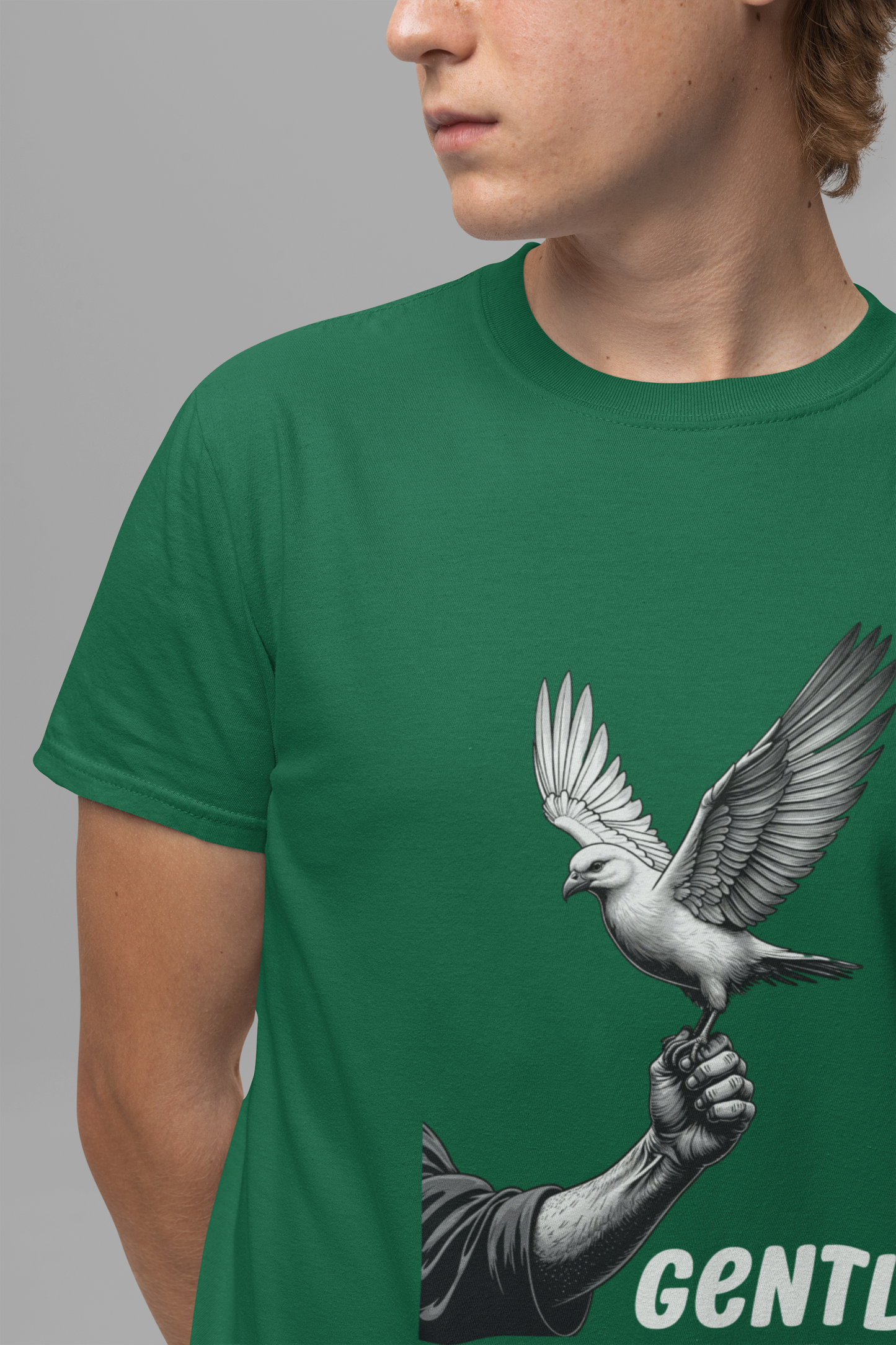 Gentle Not Weak T-Shirt – Dove and Hand Motivational Graphic Tee