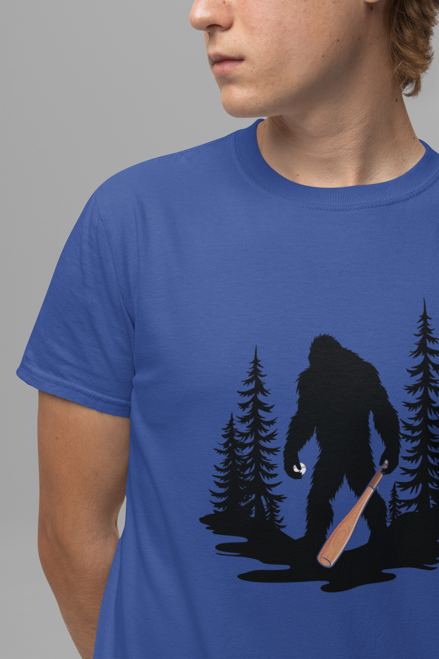 Big Foot Baseball Forest Adventure Tshirt Cryptid Sports Fan Design