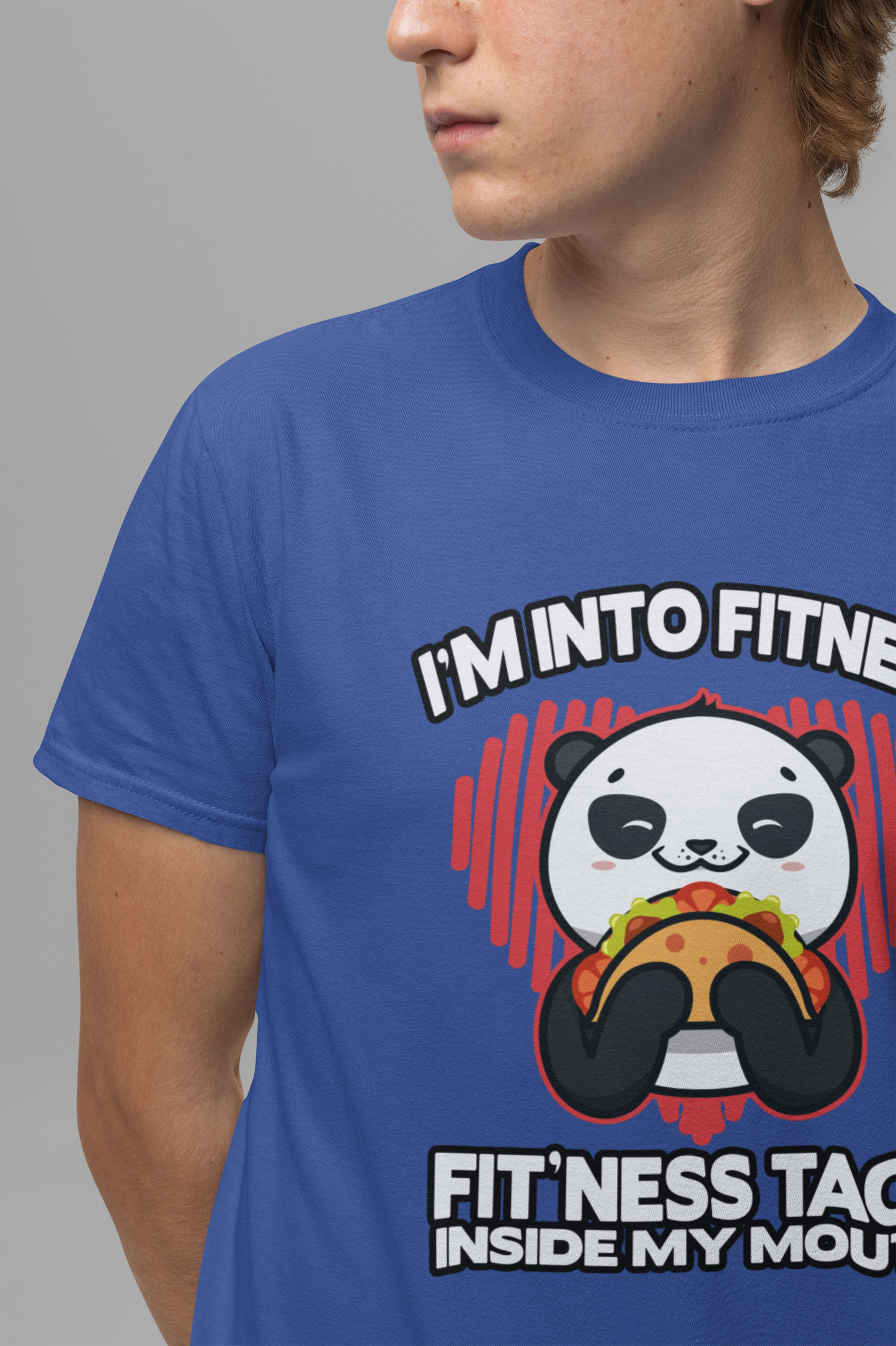 Im In to FitnessTaco Tshirt Panda Eating Large Taco Fitness Humor