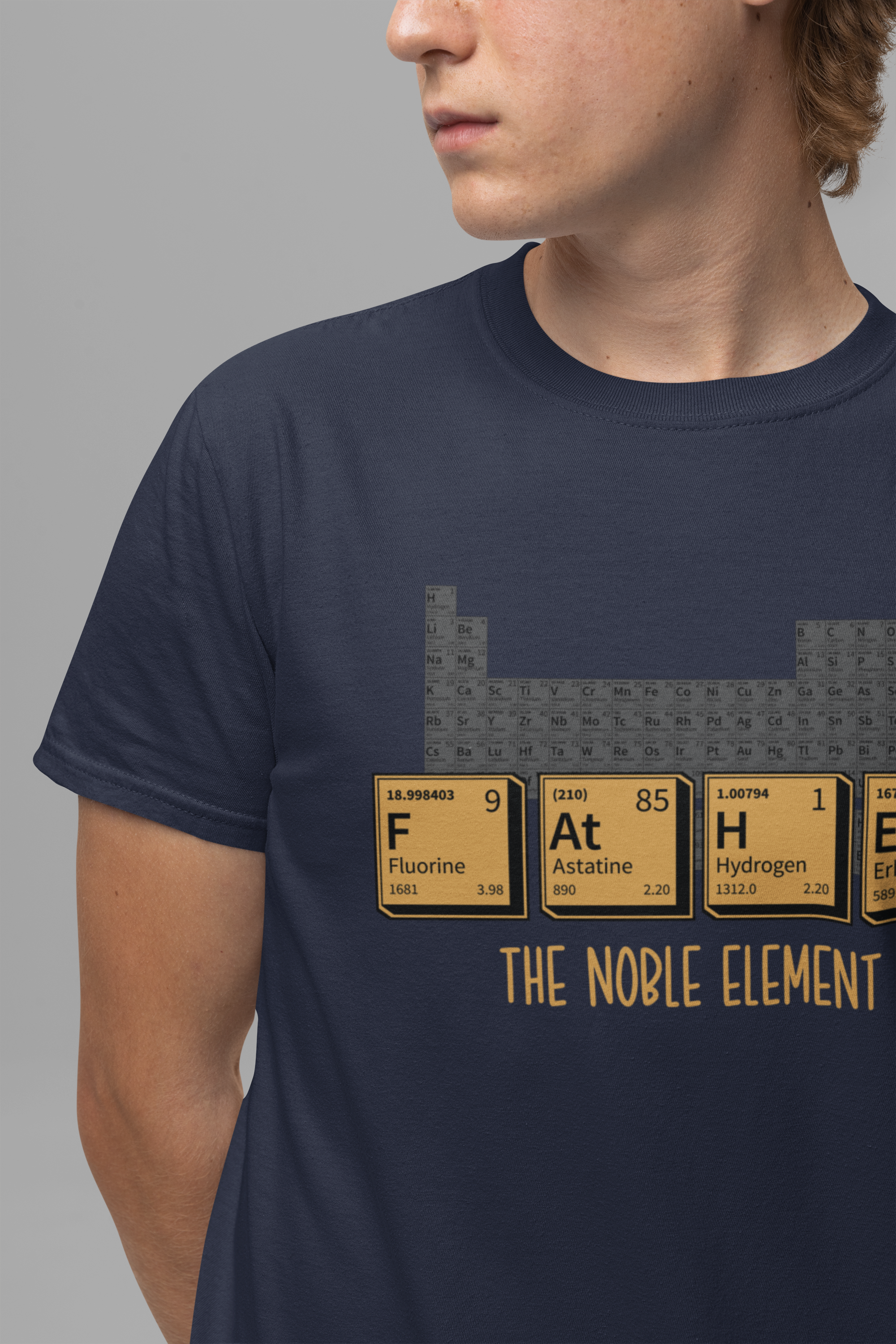 Funny Periodic Table T-Shirt – F At H Ar The Nobel Element Science Pun Tee