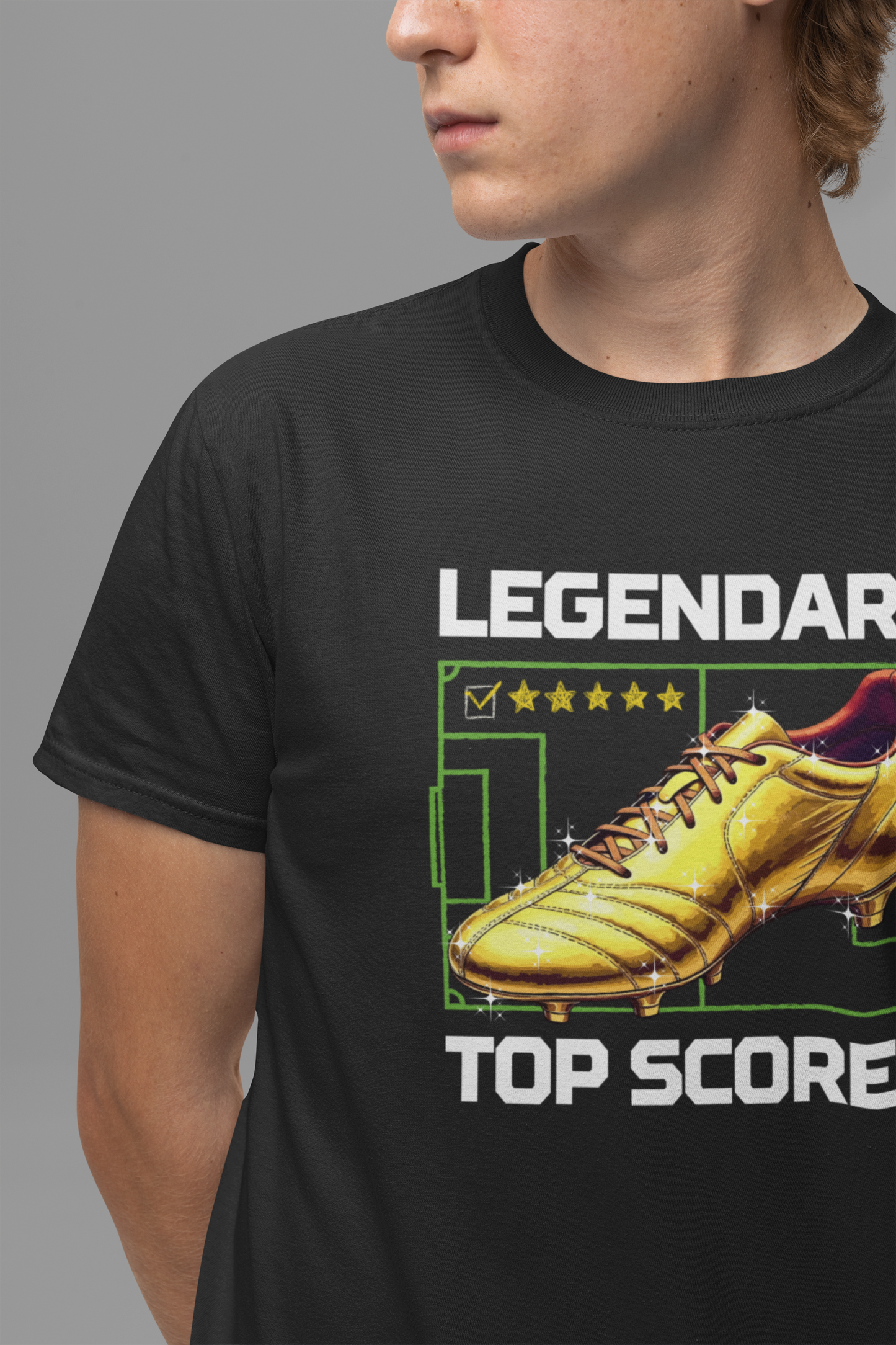 Legendary Top Scorer | Golden Boot & Five-Star Review Graphic T-Shirt