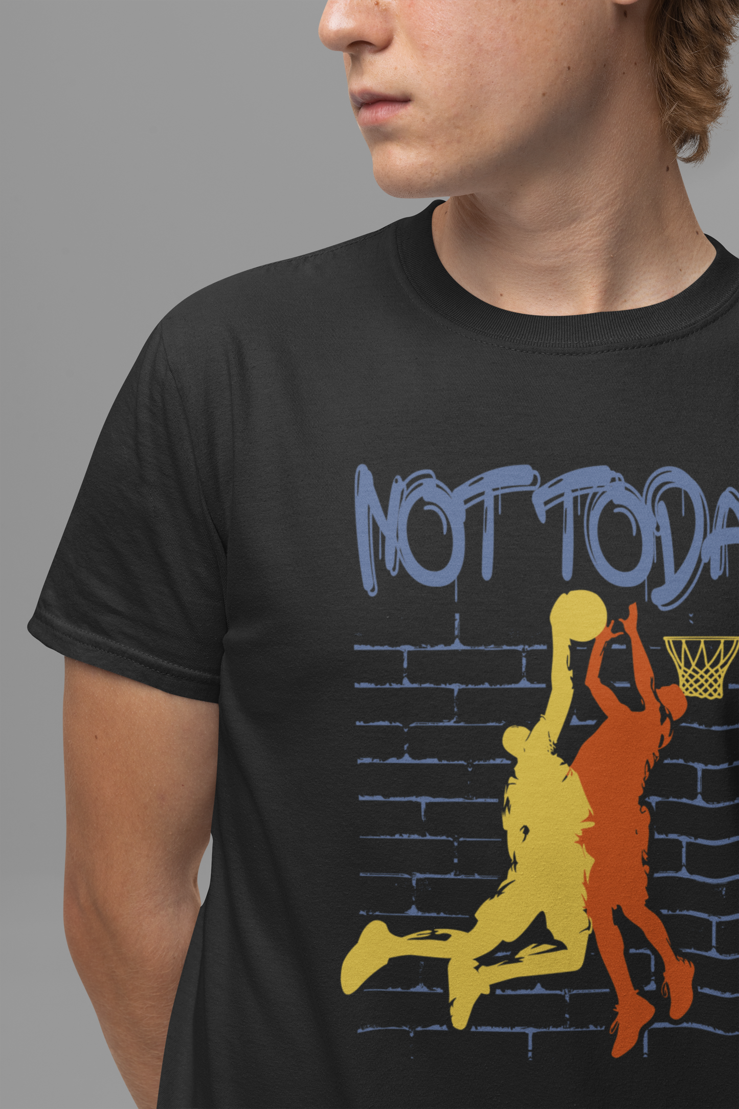 Block and Defense Wall Basketball Rejection Game Moment T-Shirt