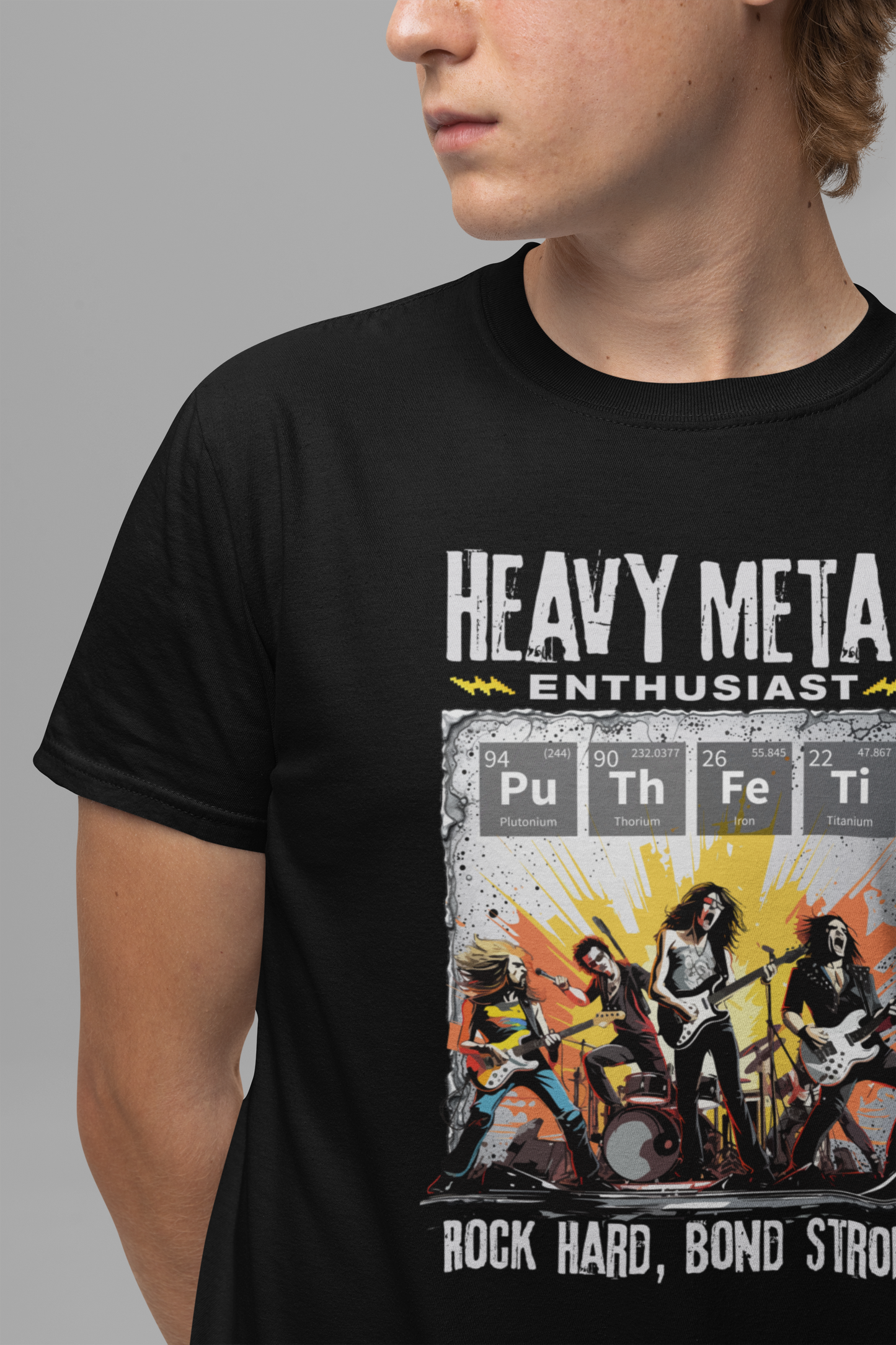 Heavy Metal Enthusiast Tee, Rock Vibes Shirt, Chemistry Pun Top, Science Humor Graphic Tee, Music + Science Gift
