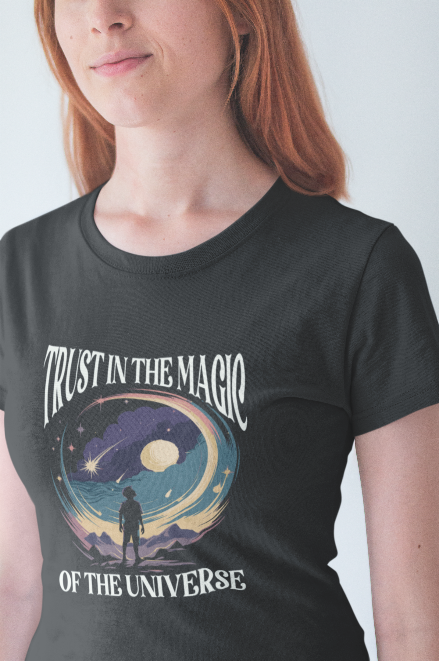Trust in the Magic of the Universe Shirt, Manifestation Tee, Cosmic Energy T Shirt, Spiritual Growth Gift, Mystic Vibes Tee