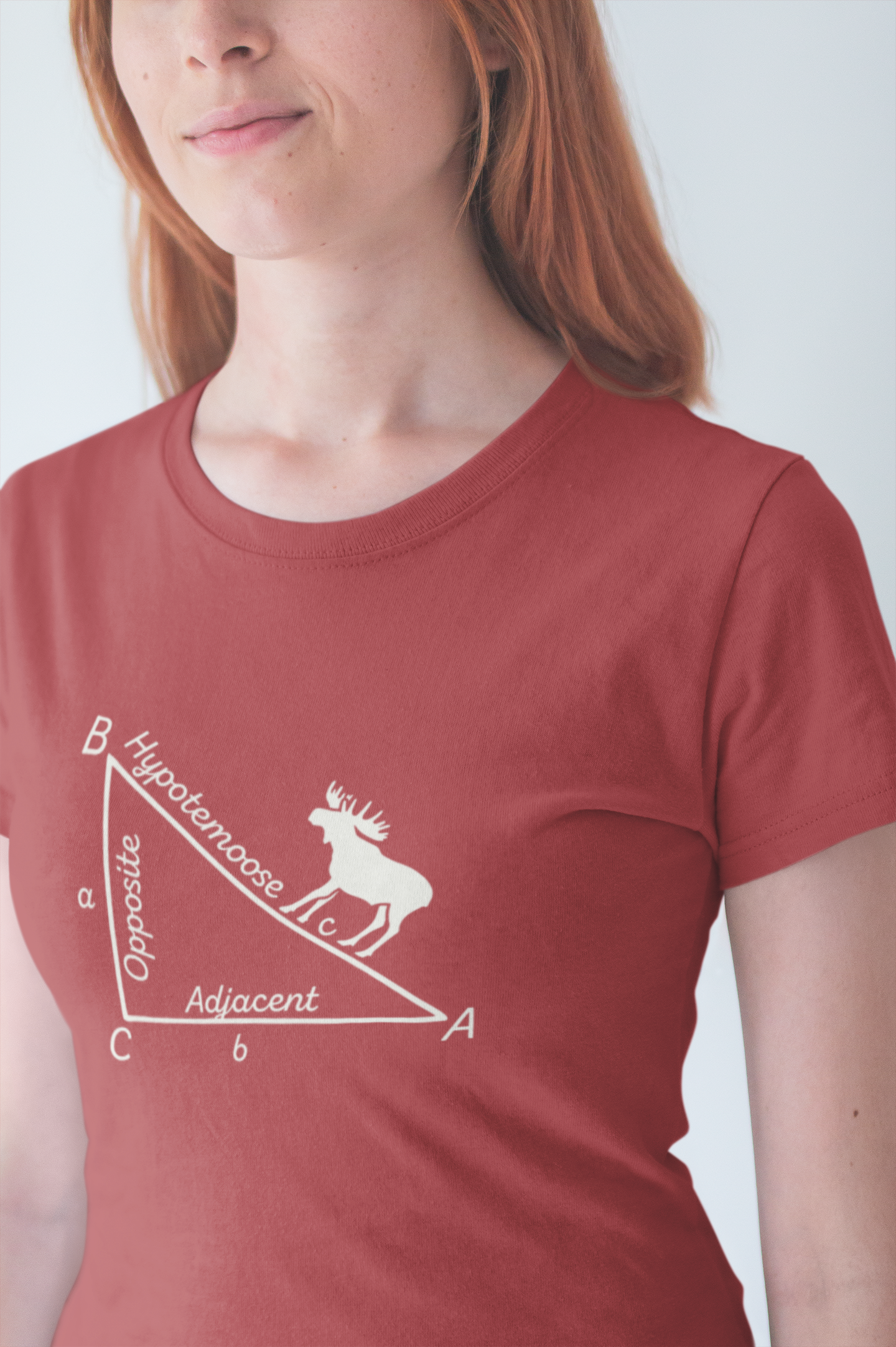 Moose on the Hypotenuse Shirt – Math Joke Right Triangle Graphic