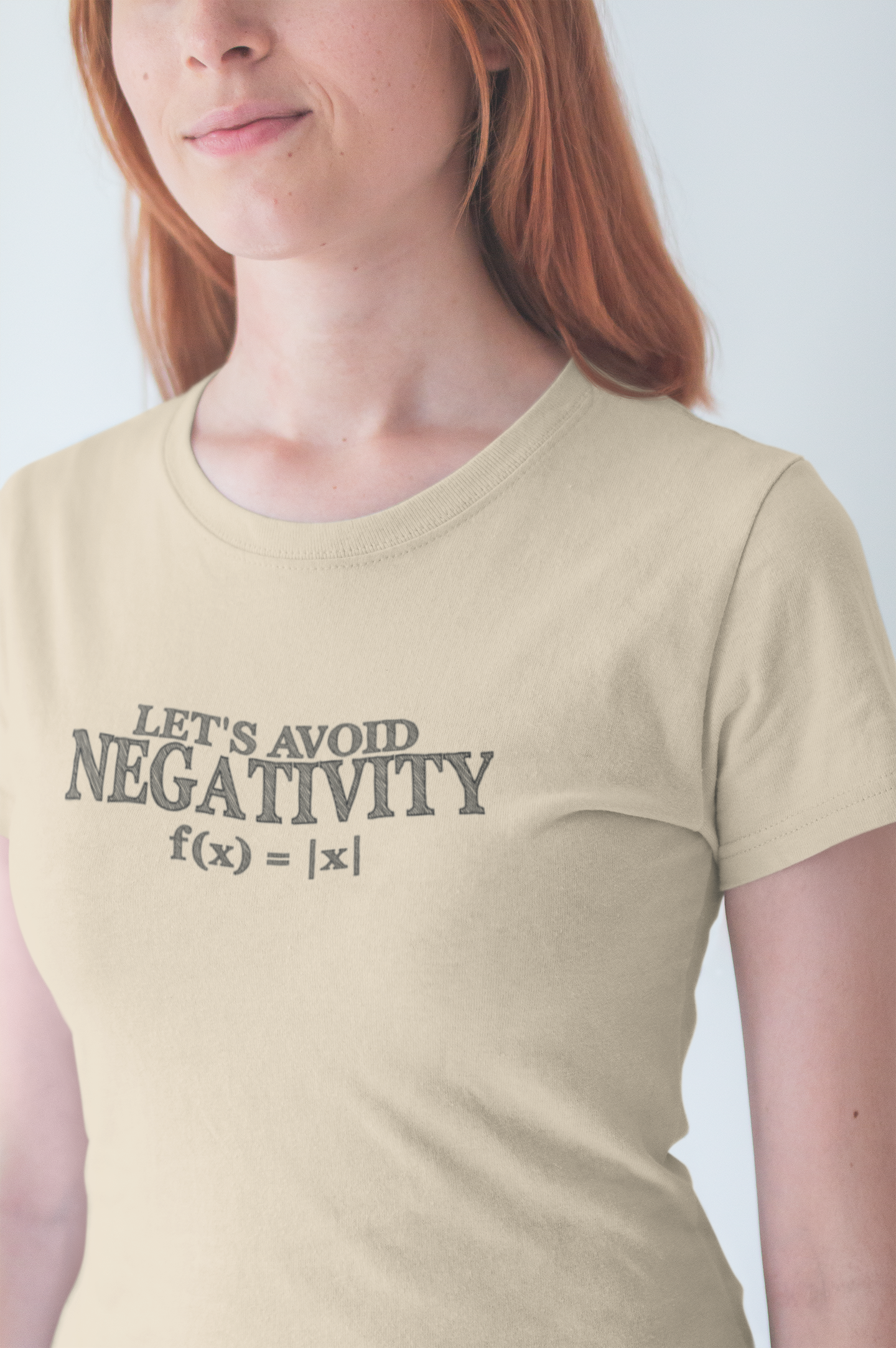 Math Positivity Tee – Let’s Avoid Negativity f(x) = |x| Graphic