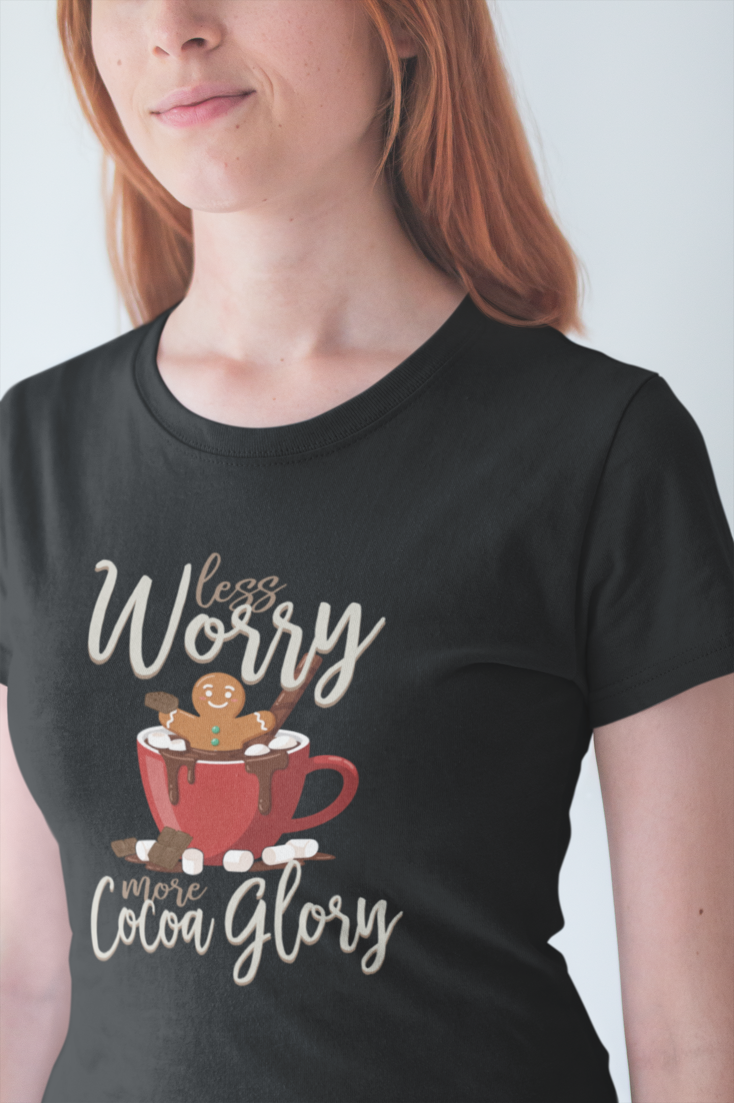 Less Worry More Cocoa Glory Tee, Chocolate Comfort Shirt, Sweet Mood Graphic Tee, Cozy Treat Top, Calm and Cozy Gift